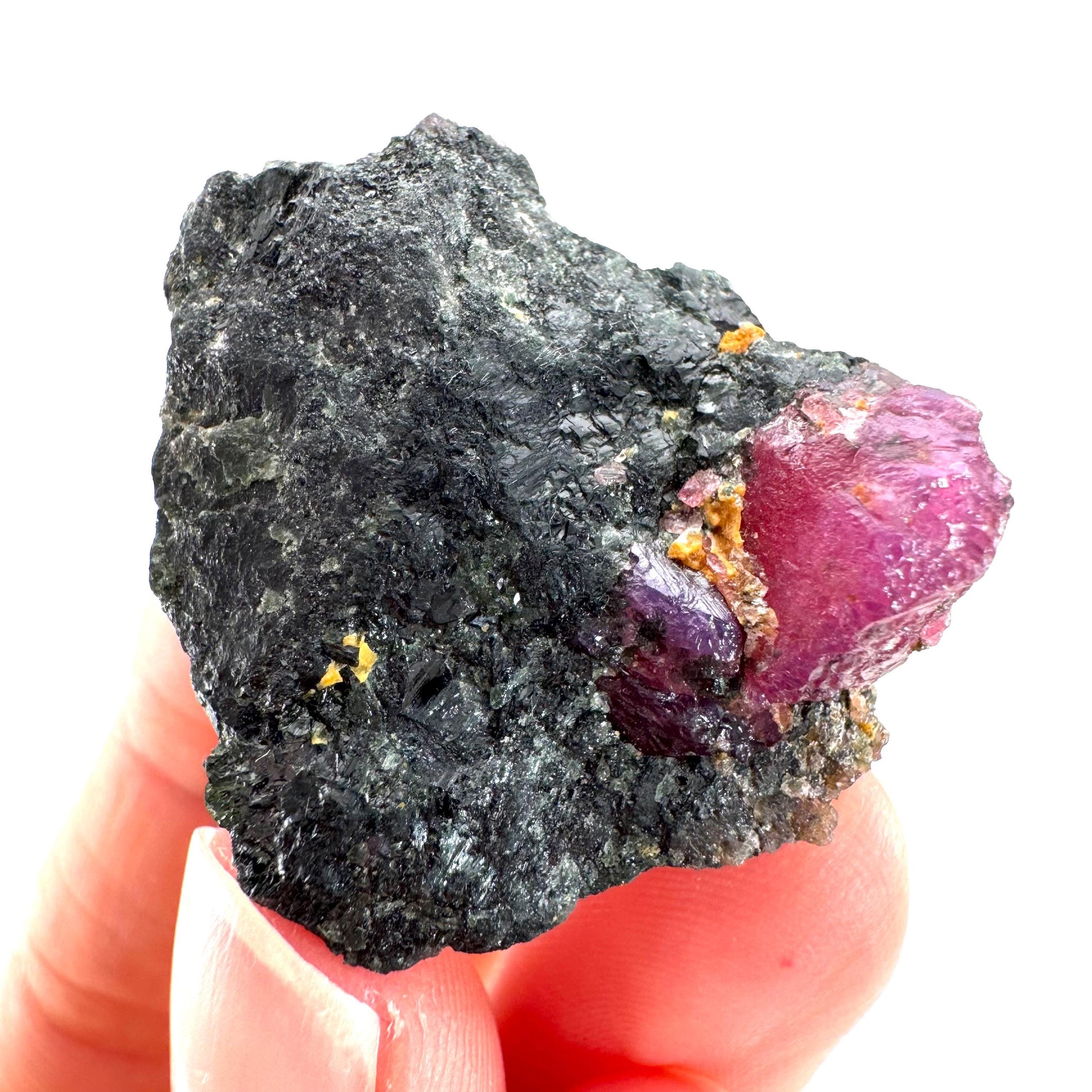 Ruby on Matrix | genuine raw red ruby crystal, natural mineral specimen