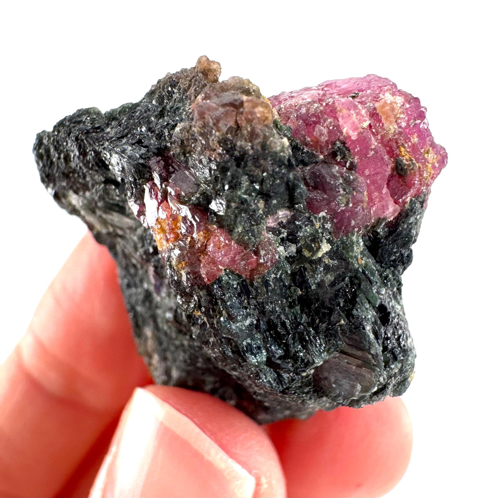 Ruby on Matrix | genuine raw red ruby crystal, natural mineral specimen