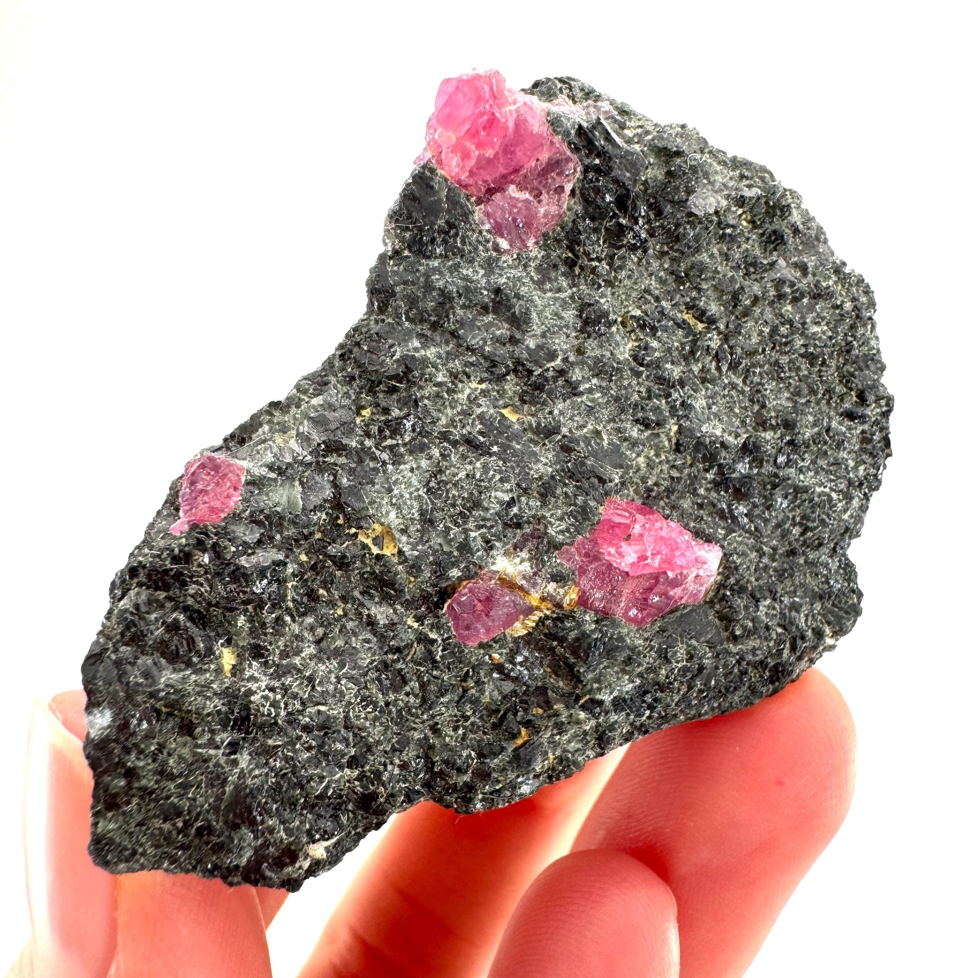 Ruby on Matrix | genuine raw red ruby crystal, natural mineral specimen
