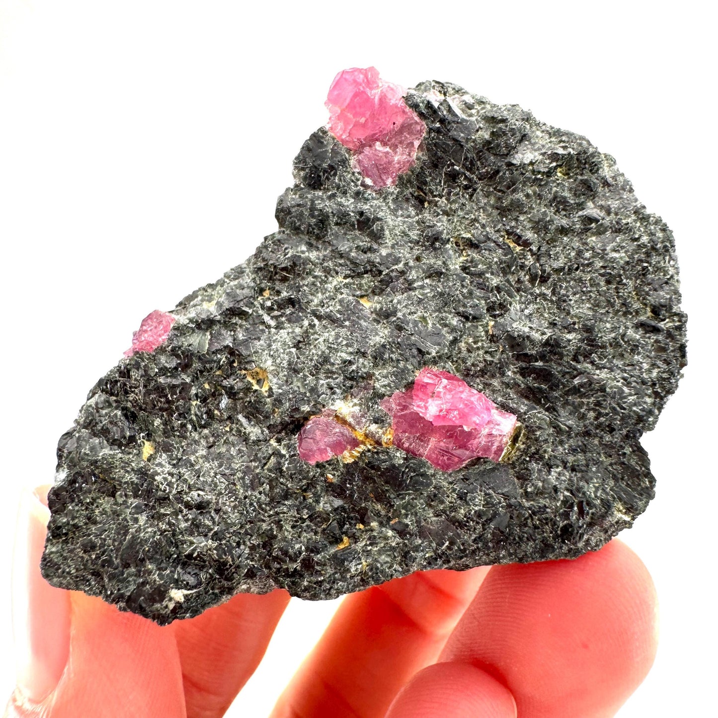 Ruby on Matrix | genuine raw red ruby crystal, natural mineral specimen