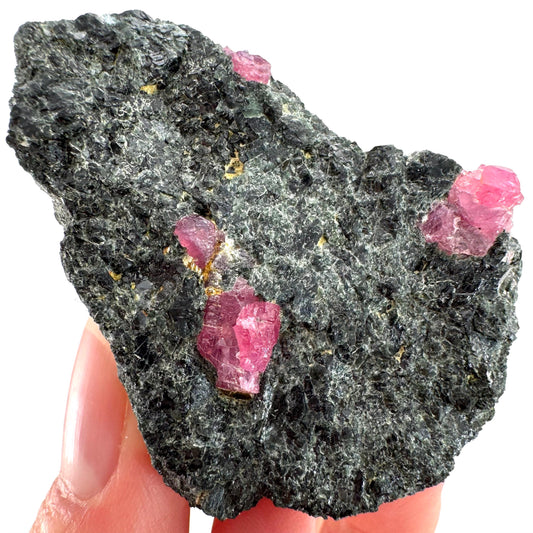 Ruby on Matrix | genuine raw red ruby crystal, natural mineral specimen