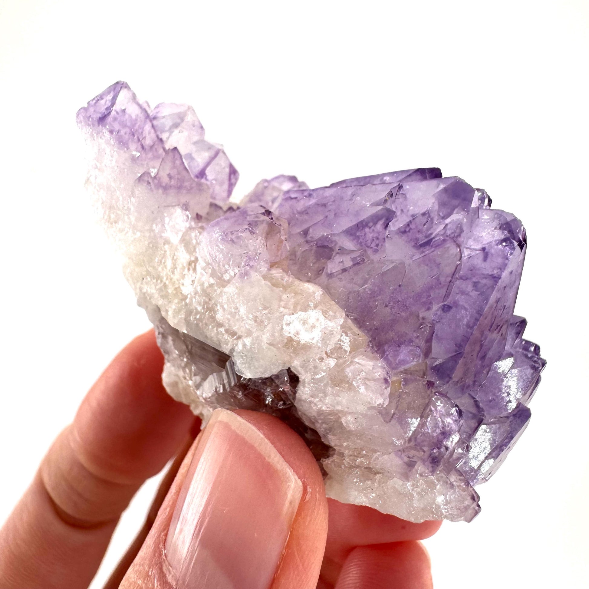 Spirit Quartz Crystal | raw natural purple amethyst cactus quartz, mineral specimen
