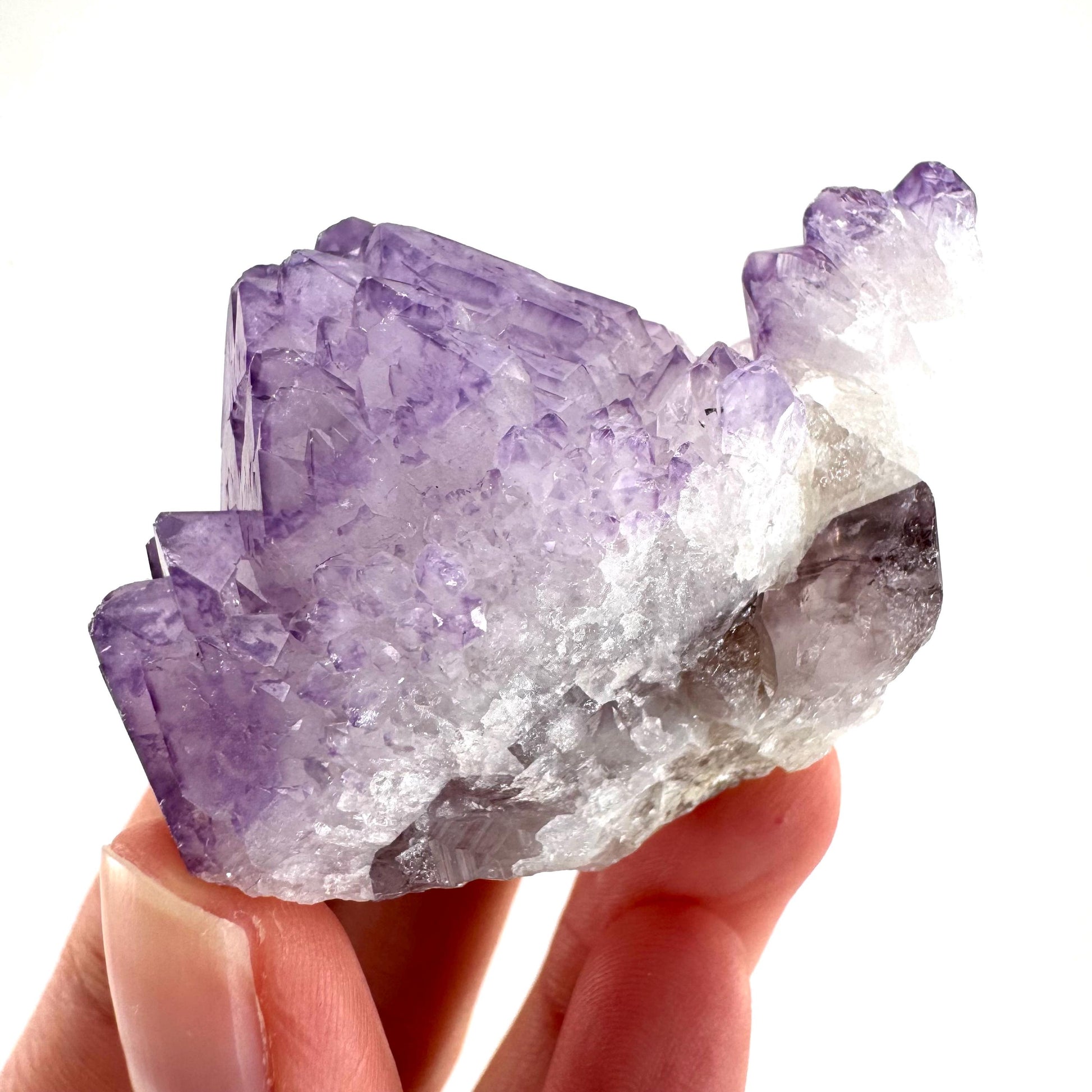 Spirit Quartz Crystal | raw natural purple amethyst cactus quartz, mineral specimen