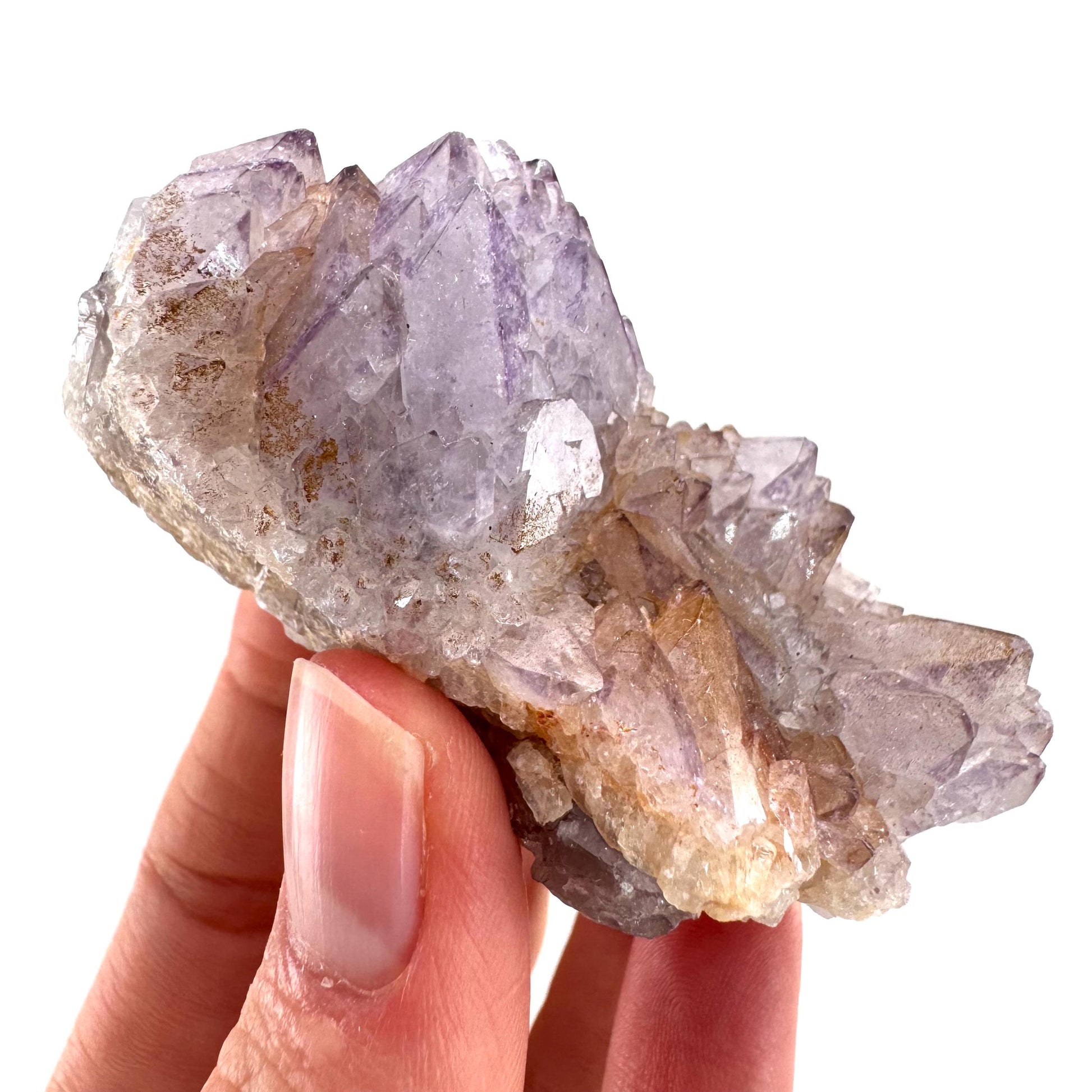Spirit Quartz Crystal | raw natural purple amethyst cactus quartz, mineral specimen