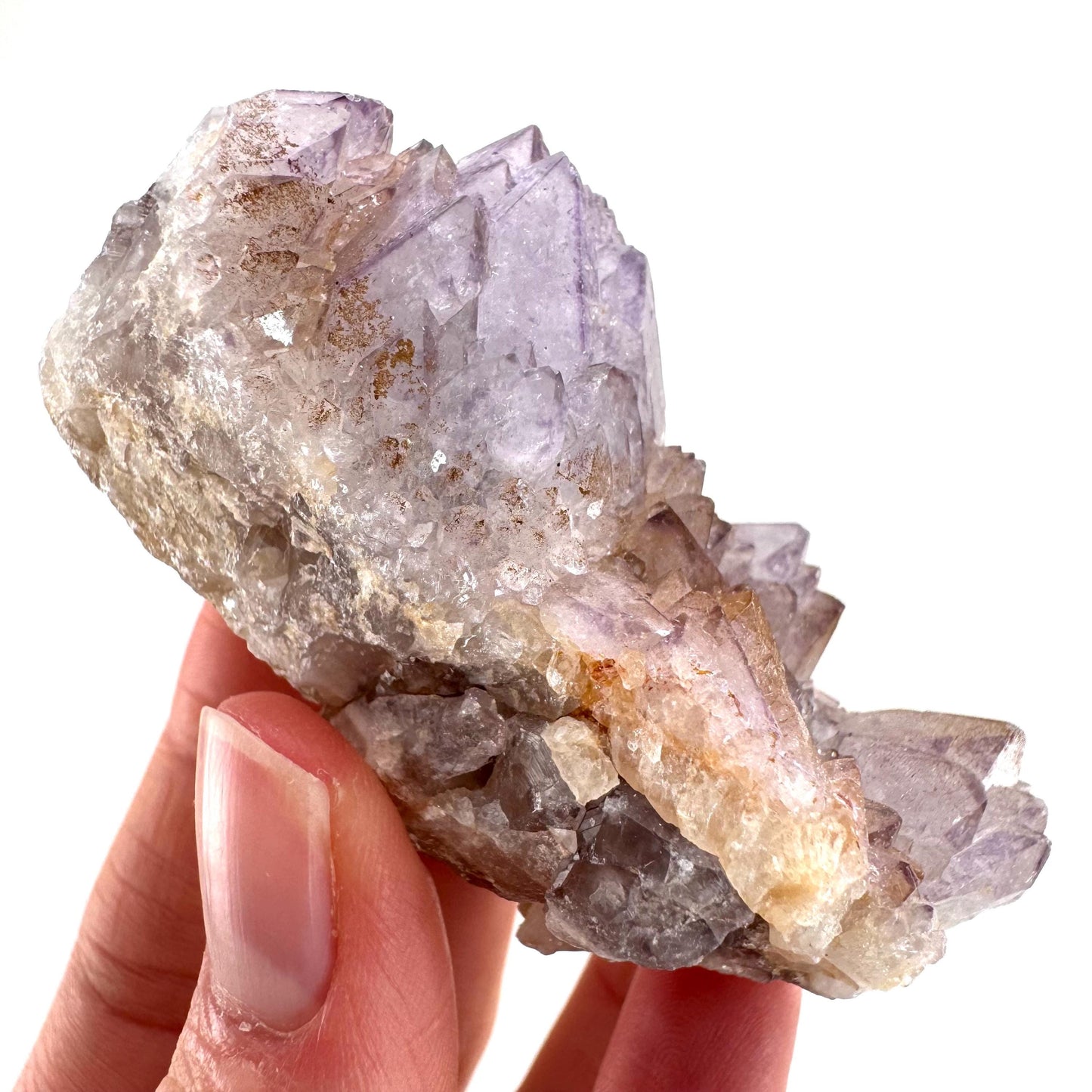Spirit Quartz Crystal | raw natural purple amethyst cactus quartz, mineral specimen