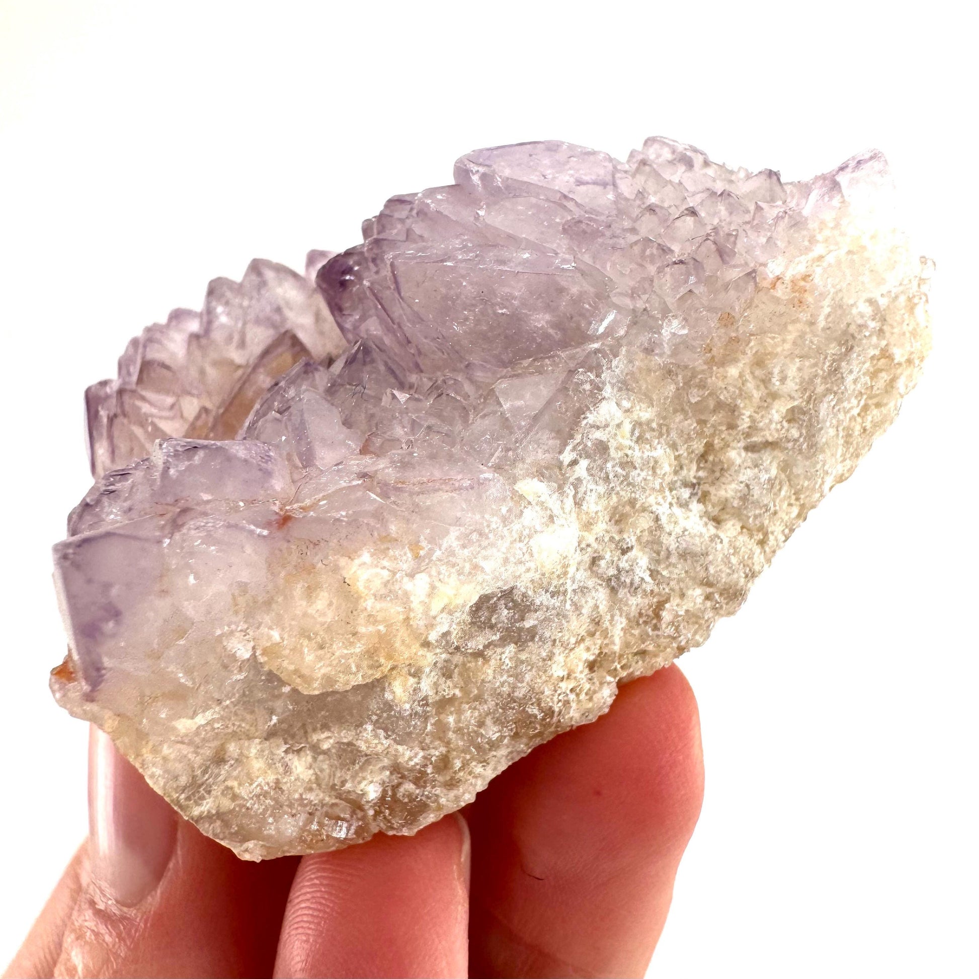 Spirit Quartz Crystal | raw natural purple amethyst cactus quartz, mineral specimen