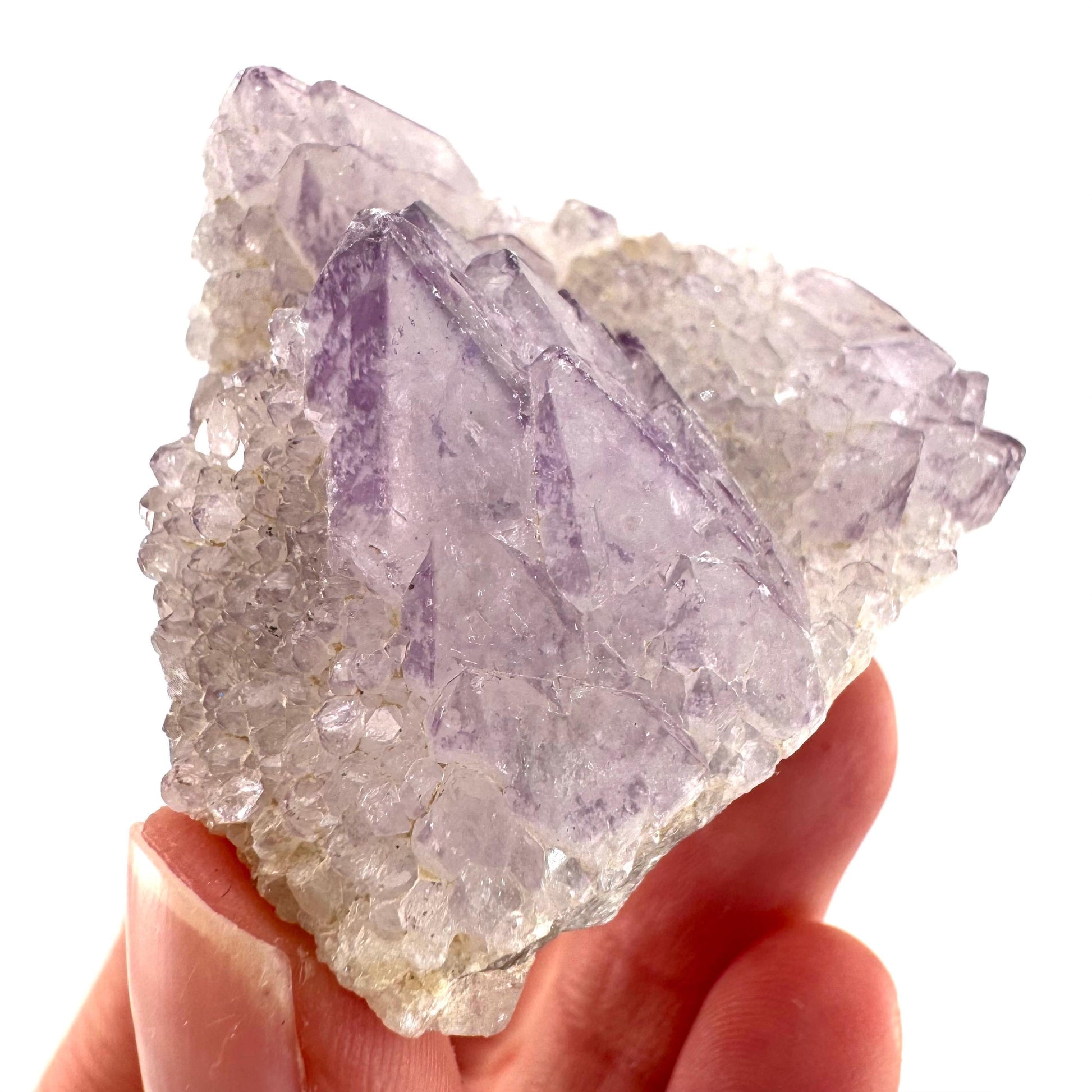 Spirit Quartz Crystal | raw natural purple amethyst cactus quartz, mineral specimen