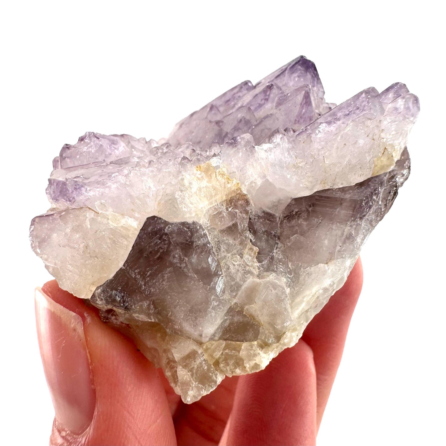 Spirit Quartz Crystal | raw natural purple amethyst cactus quartz, mineral specimen