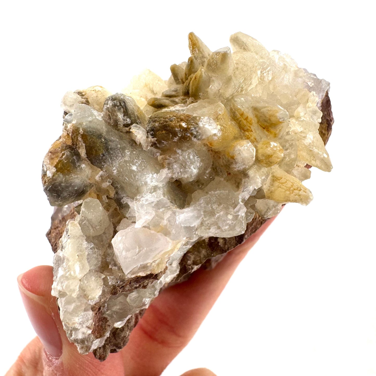 Purple Fluorite w/ Calcite (Pakistan) | purple fluorite crystal cluster, mineral specimen