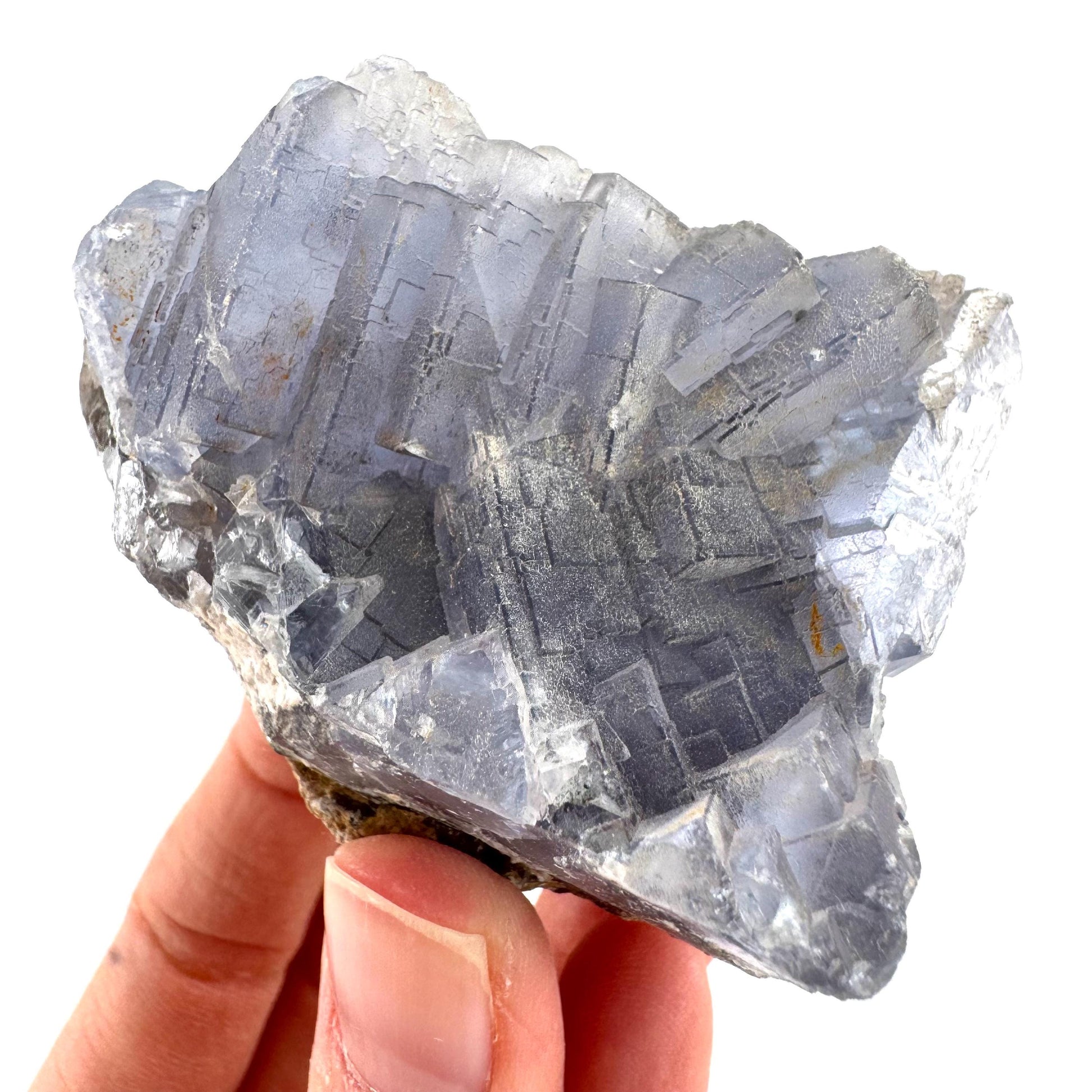 Blue Fluorite (Pakistan) | blue fluorite crystal cluster, mineral specimen