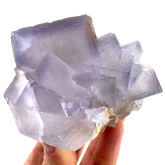Blue Fluorite (Pakistan) | blue fluorite crystal cluster, mineral specimen