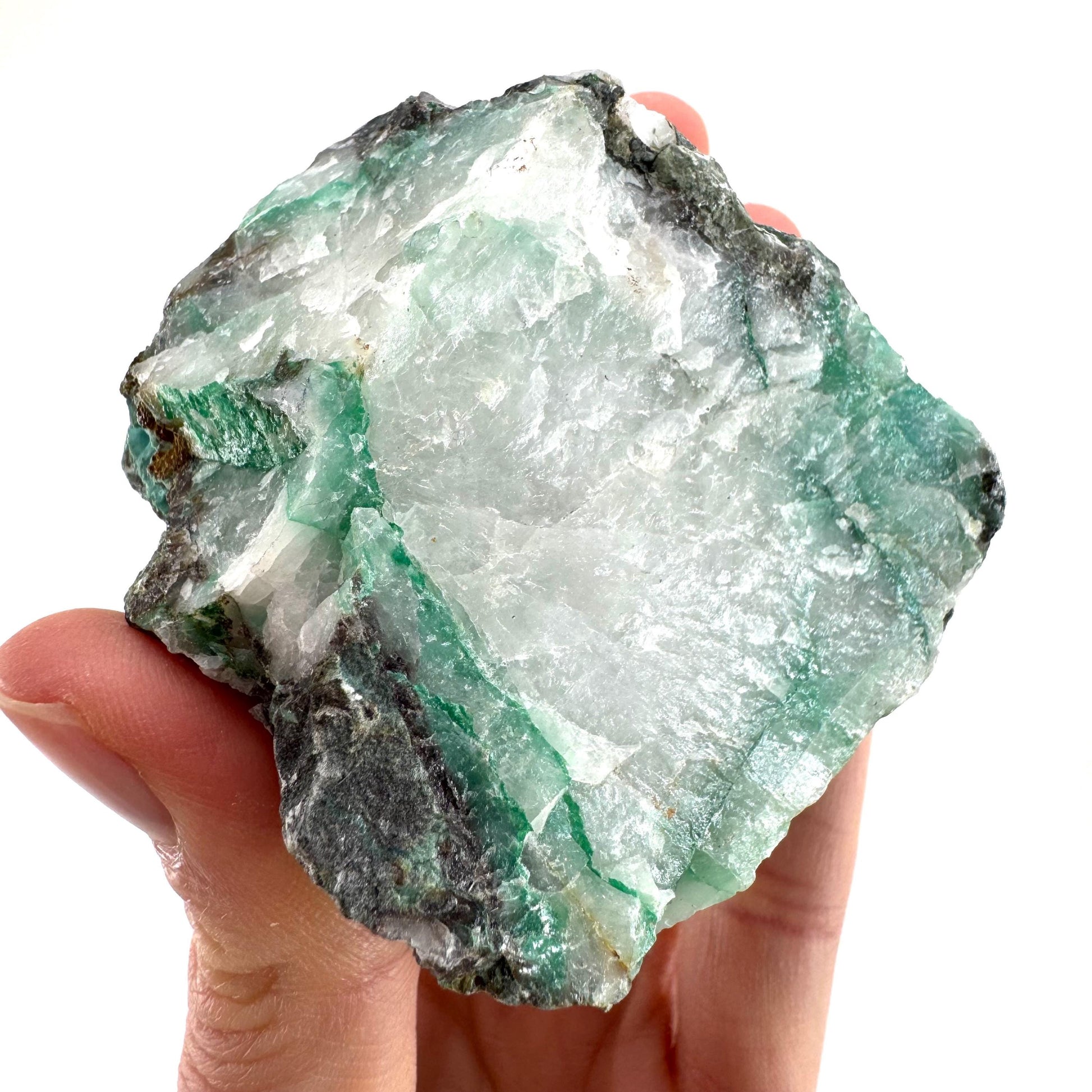 Ajoite in Quartz (South Africa) | raw ajoite, raw crystals, mineral specimen, Ajoite quartz crystal