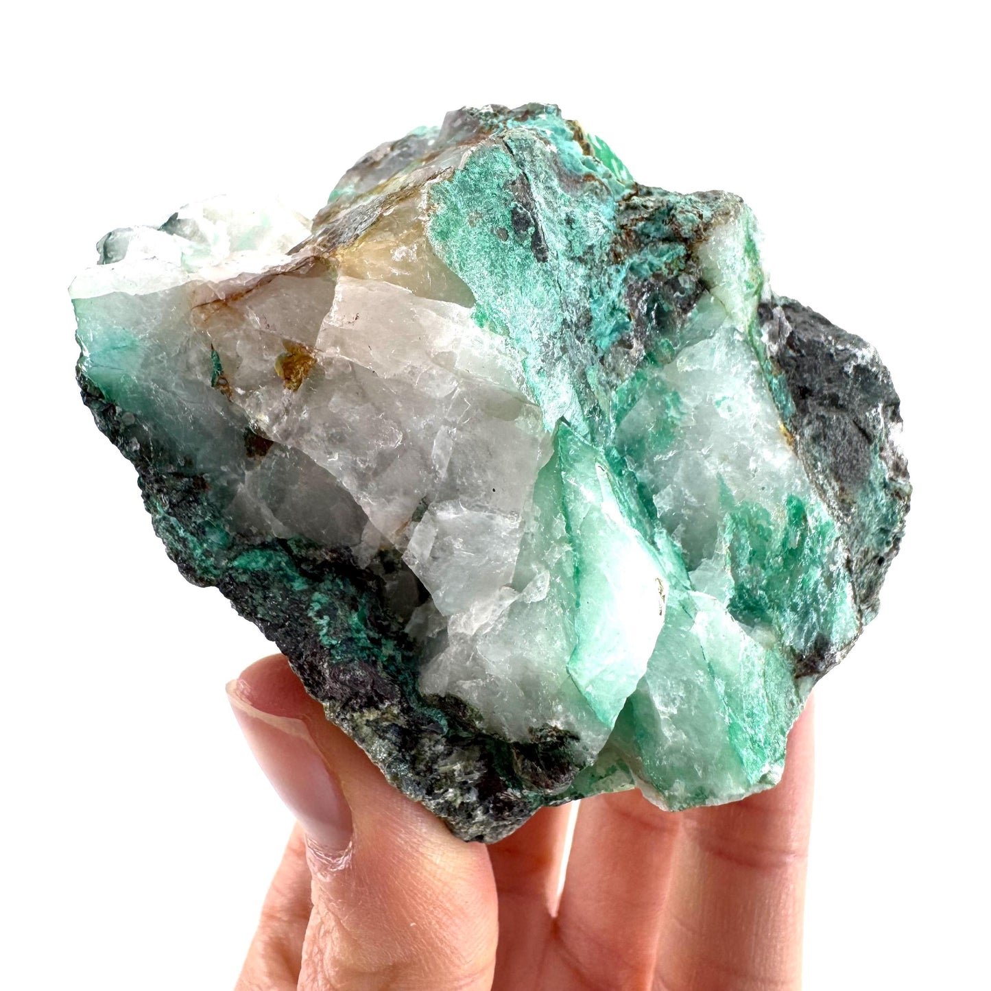 Ajoite in Quartz (South Africa) | raw ajoite, raw crystals, mineral specimen, Ajoite quartz crystal