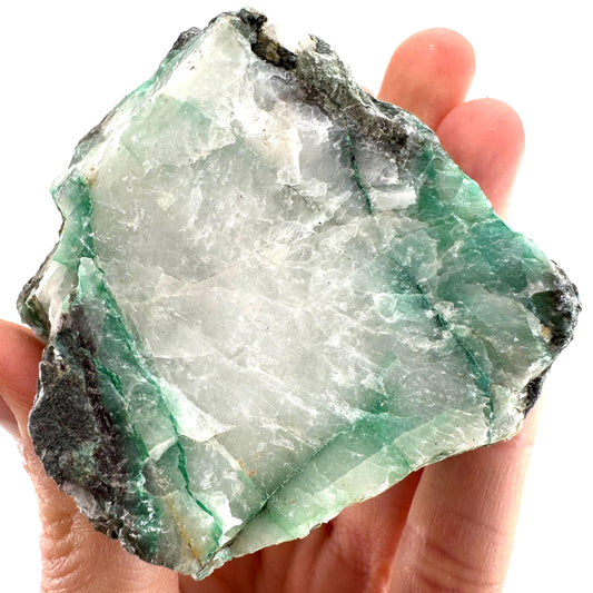 Ajoite in Quartz (South Africa) | raw ajoite, raw crystals, mineral specimen, Ajoite quartz crystal