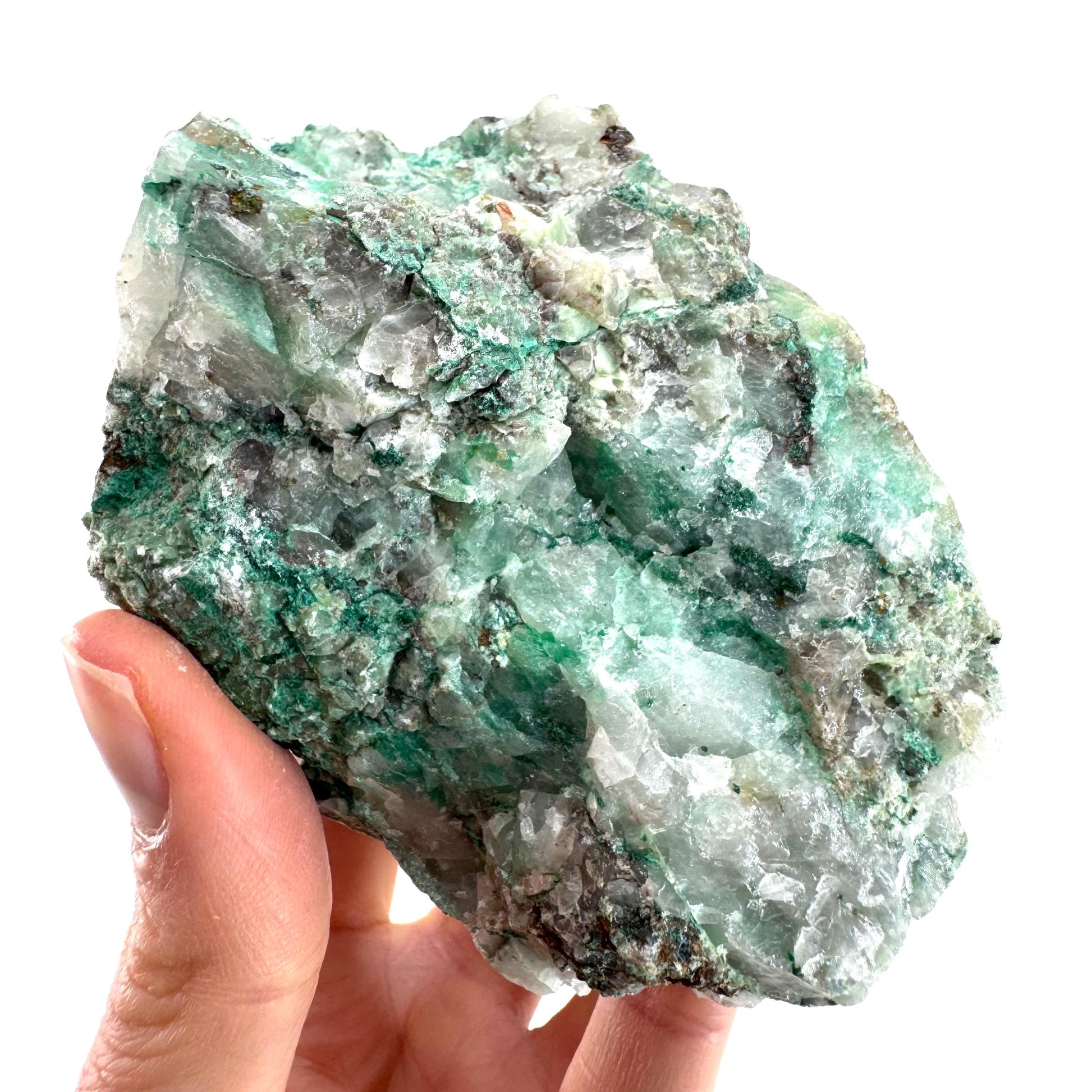 Ajoite in Quartz (South Africa) | raw ajoite, raw crystals, mineral specimen, Ajoite quartz crystal