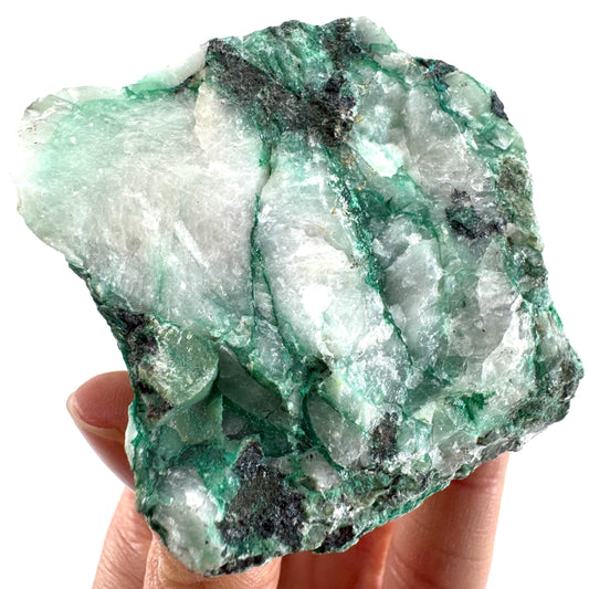 Ajoite in Quartz (South Africa) | raw ajoite, raw crystals, mineral specimen, Ajoite quartz crystal