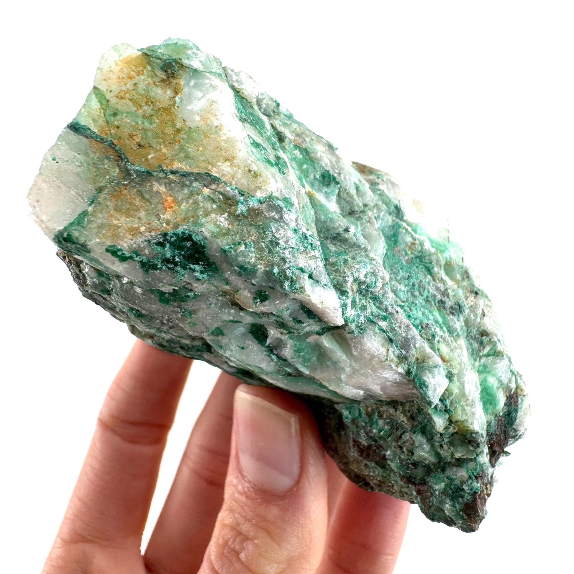 Ajoite in Quartz (South Africa) | raw ajoite, raw crystals, mineral specimen, Ajoite quartz crystal
