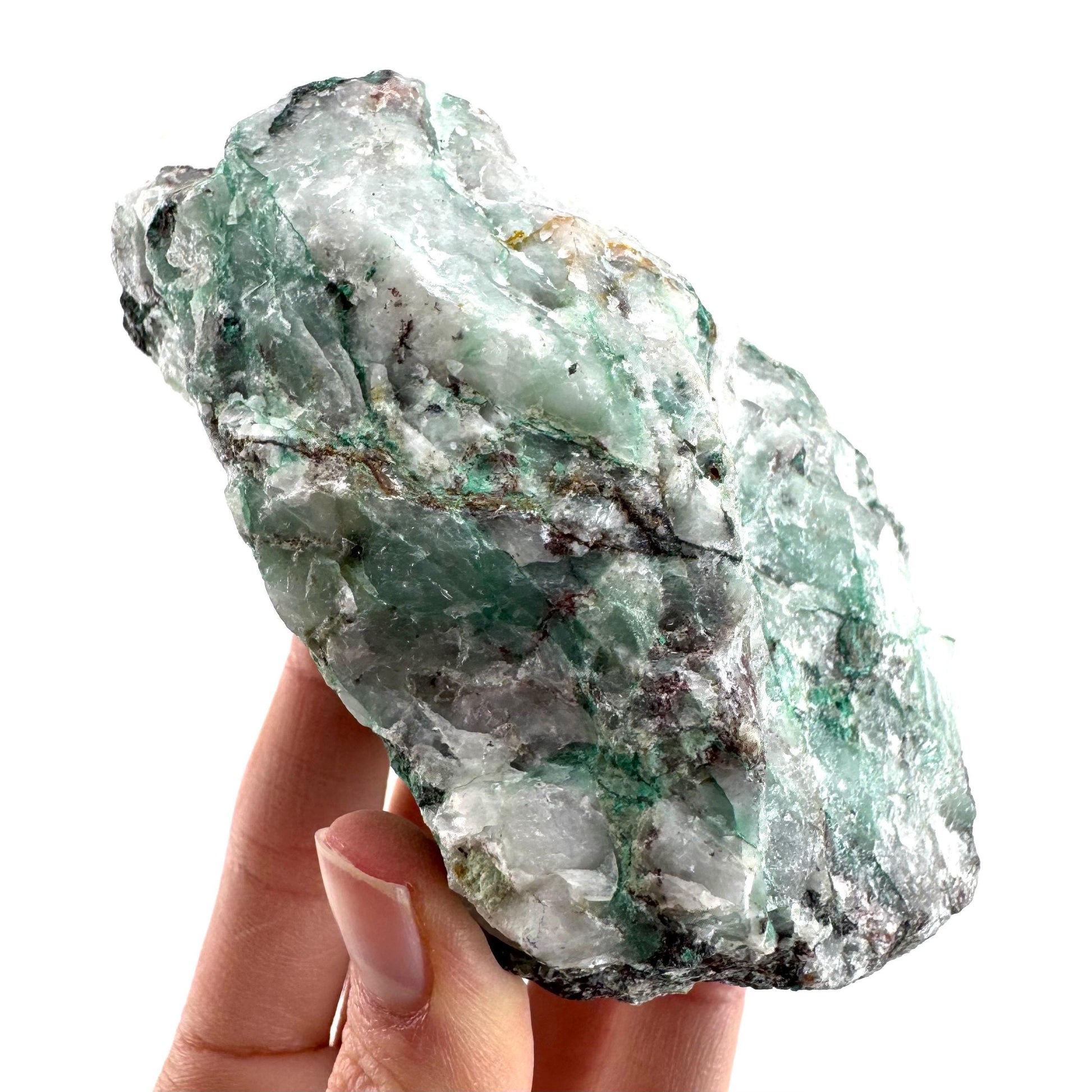 Ajoite in Quartz (South Africa) | raw ajoite, raw crystals, mineral specimen, Ajoite quartz crystal