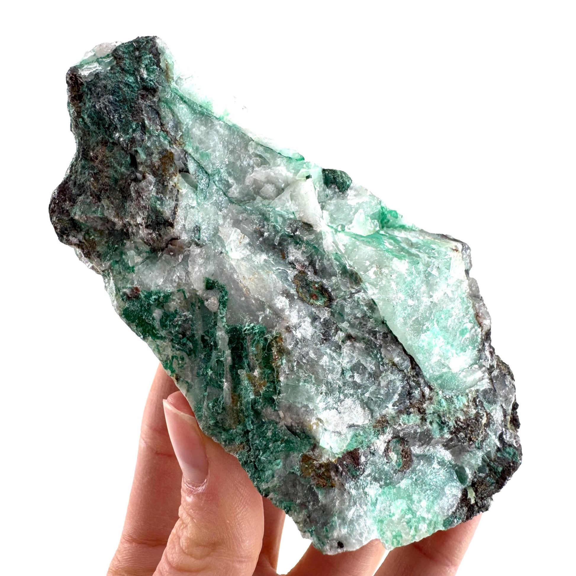 Ajoite in Quartz (South Africa) | raw ajoite, raw crystals, mineral specimen, Ajoite quartz crystal