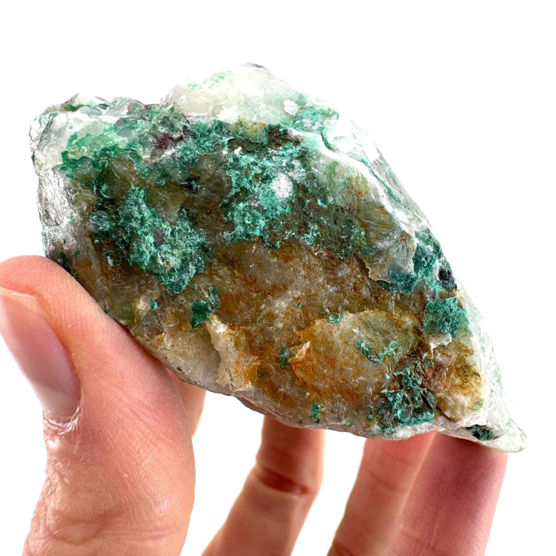 Ajoite in Quartz (South Africa) | raw ajoite, raw crystals, mineral specimen, Ajoite quartz crystal