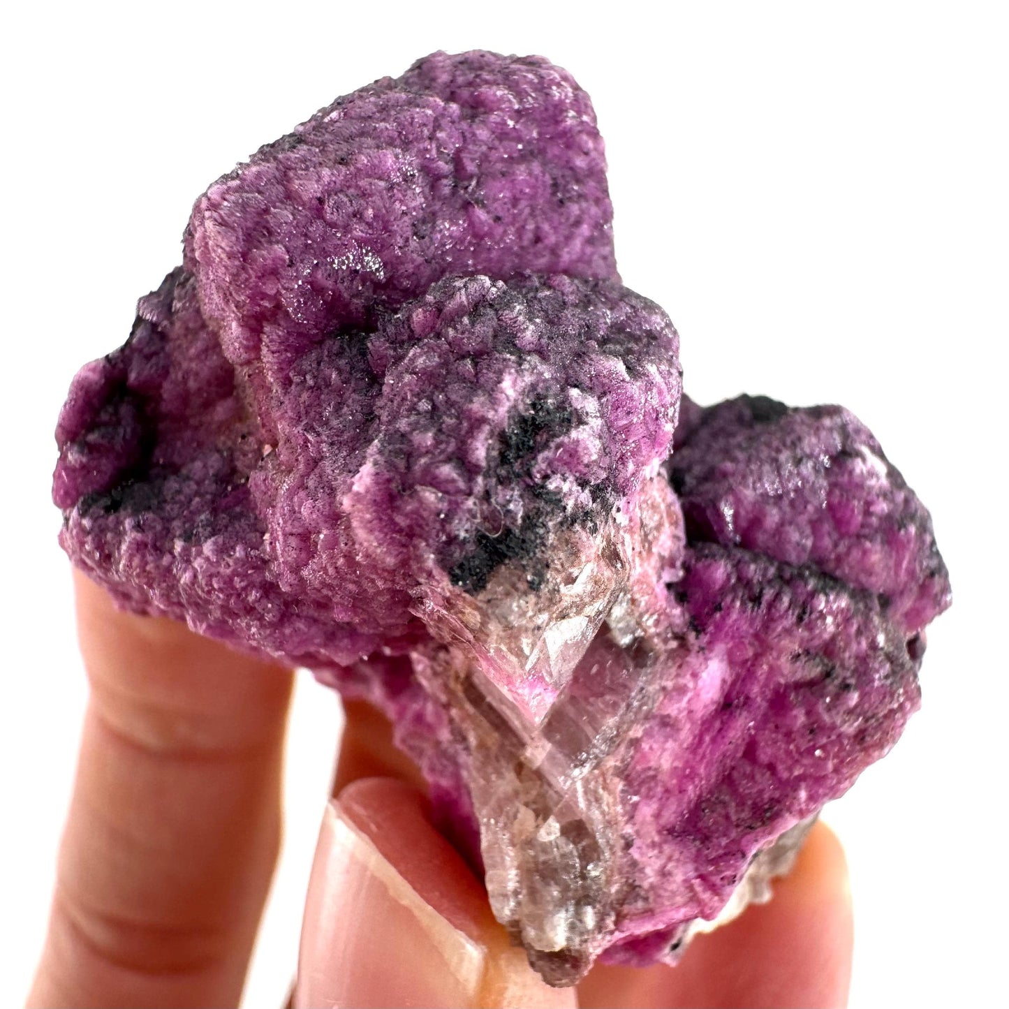Cobaltoan Calcite w/ Heterogenite (DR Congo) | cobalto calcite crystal, mineral specimen