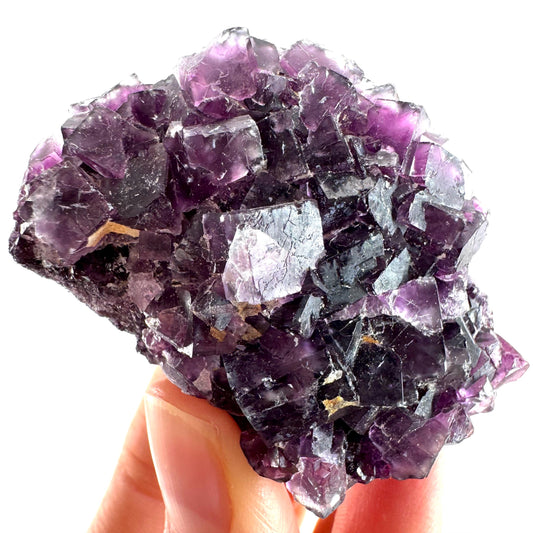 Okorusu Fluorite (Namibia) | purple fluorite cluster, raw fluorite crystal, mineral specimen