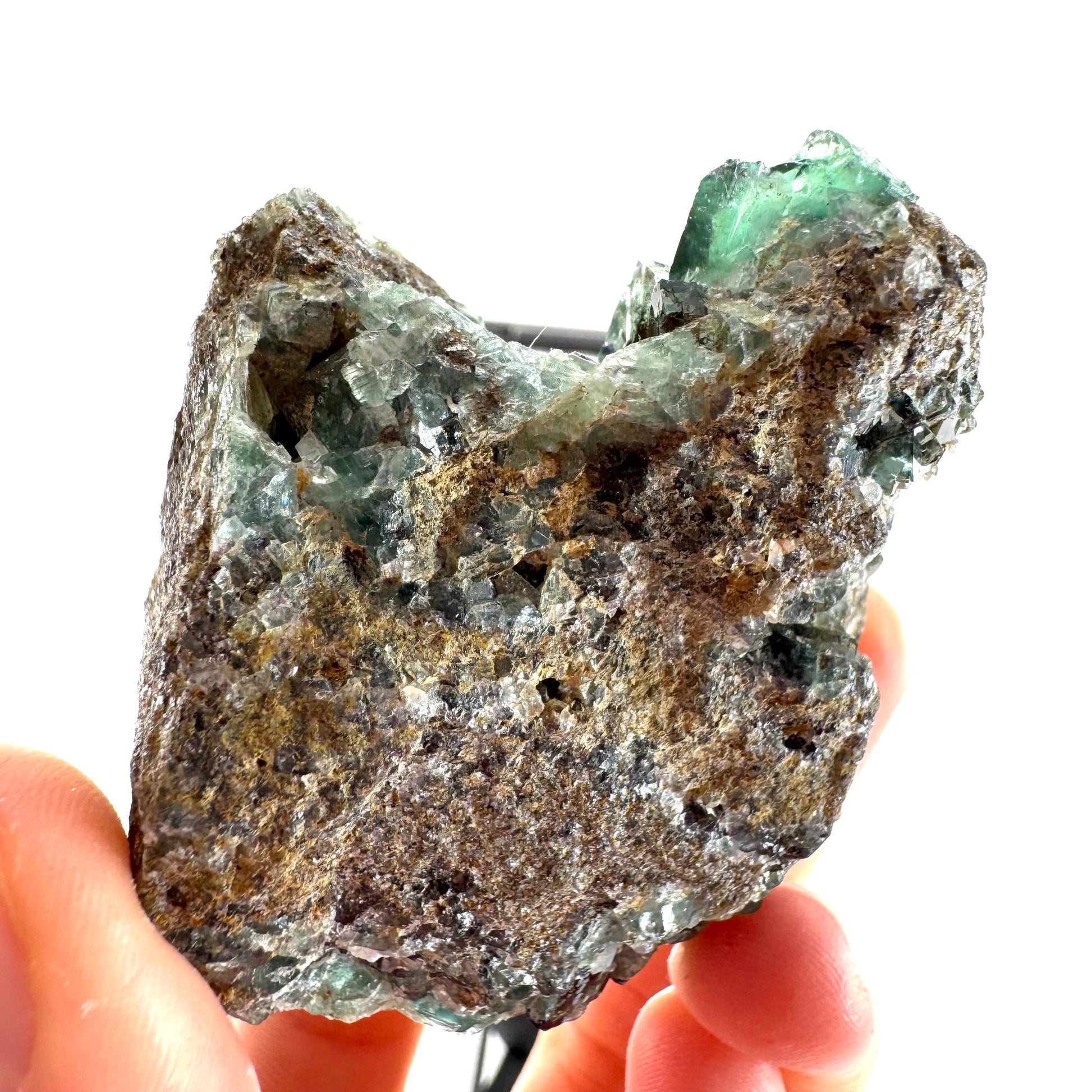 Okorusu Fluorite (Namibia) | green fluorite cluster, raw fluorite crystal, mineral specimen