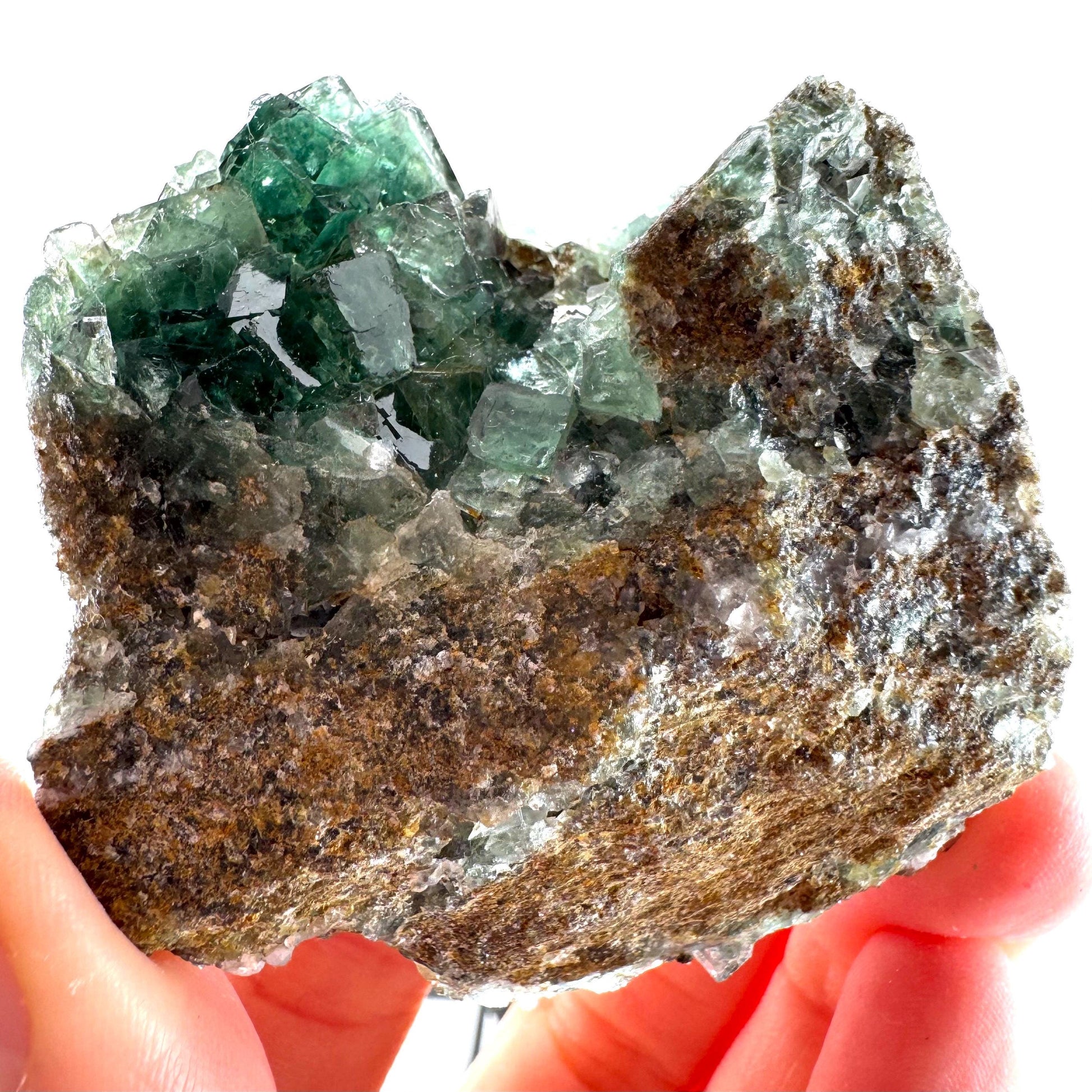 Okorusu Fluorite (Namibia) | green fluorite cluster, raw fluorite crystal, mineral specimen
