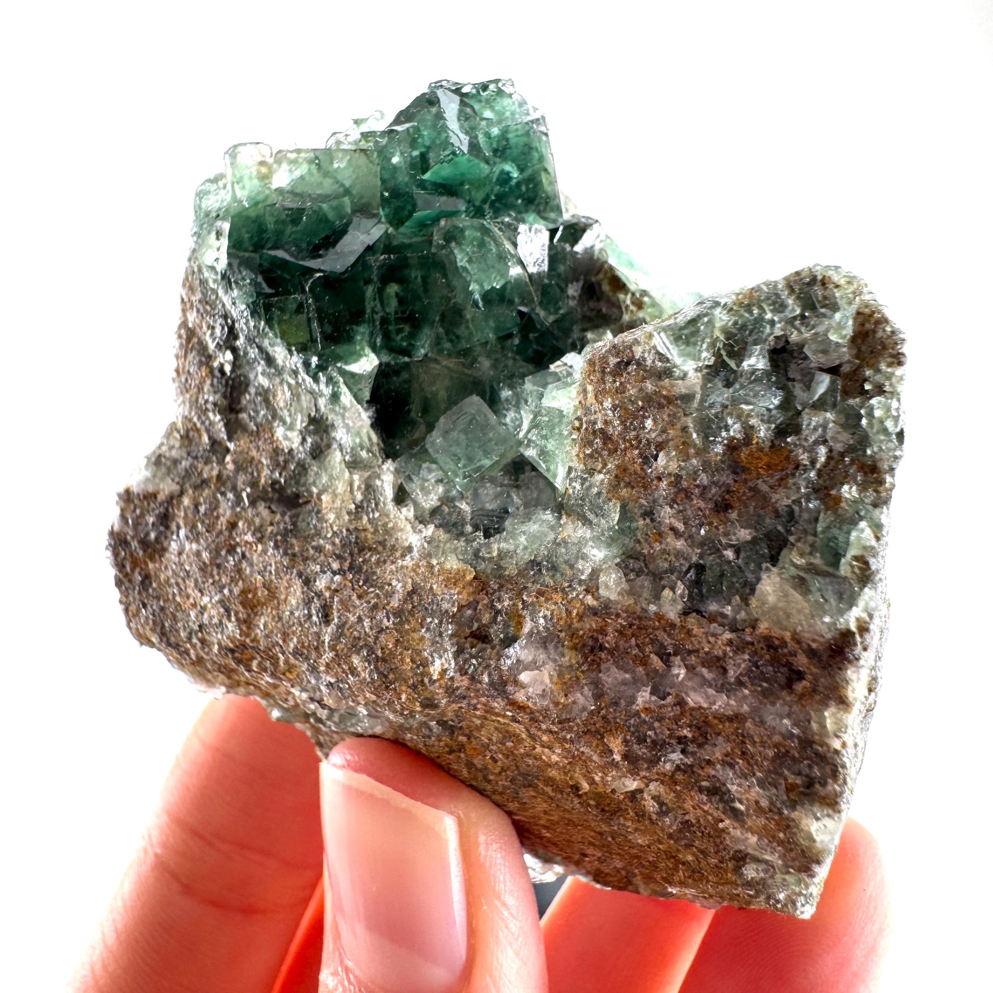 Okorusu Fluorite (Namibia) | green fluorite cluster, raw fluorite crystal, mineral specimen