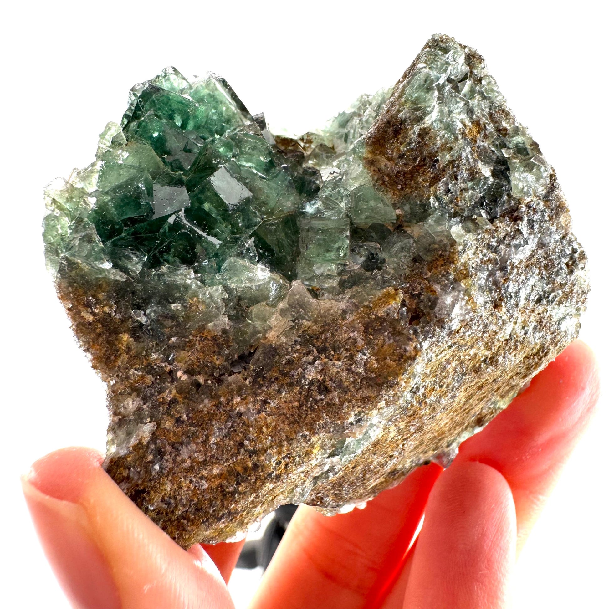 Okorusu Fluorite (Namibia) | green fluorite cluster, raw fluorite crystal, mineral specimen