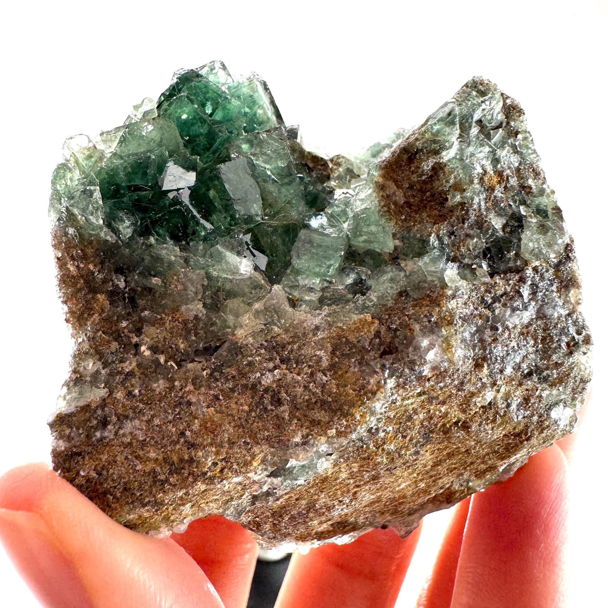 Okorusu Fluorite (Namibia) | green fluorite cluster, raw fluorite crystal, mineral specimen