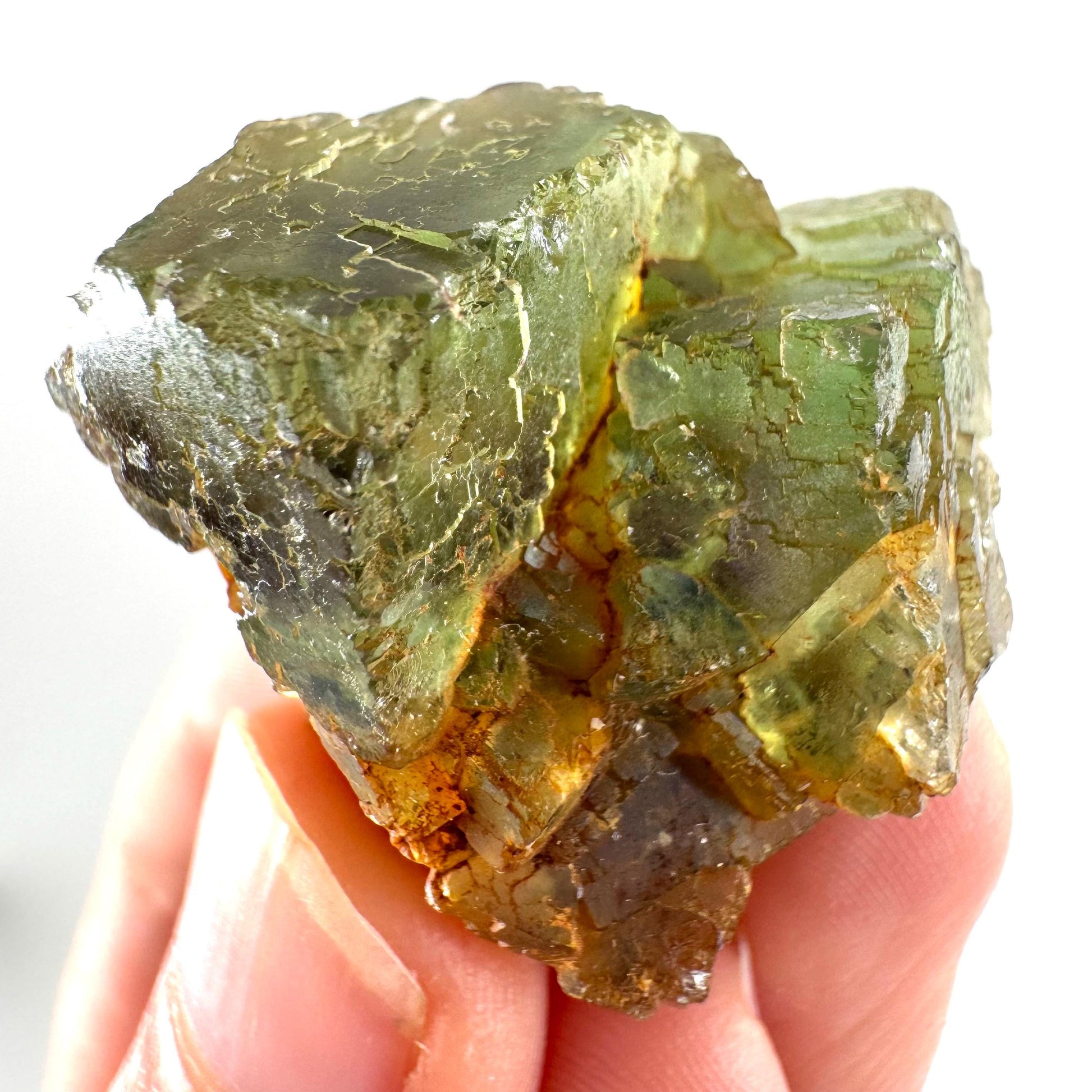Okorusu Fluorite (Namibia) | green fluorite cluster, raw fluorite crystal, mineral specimen
