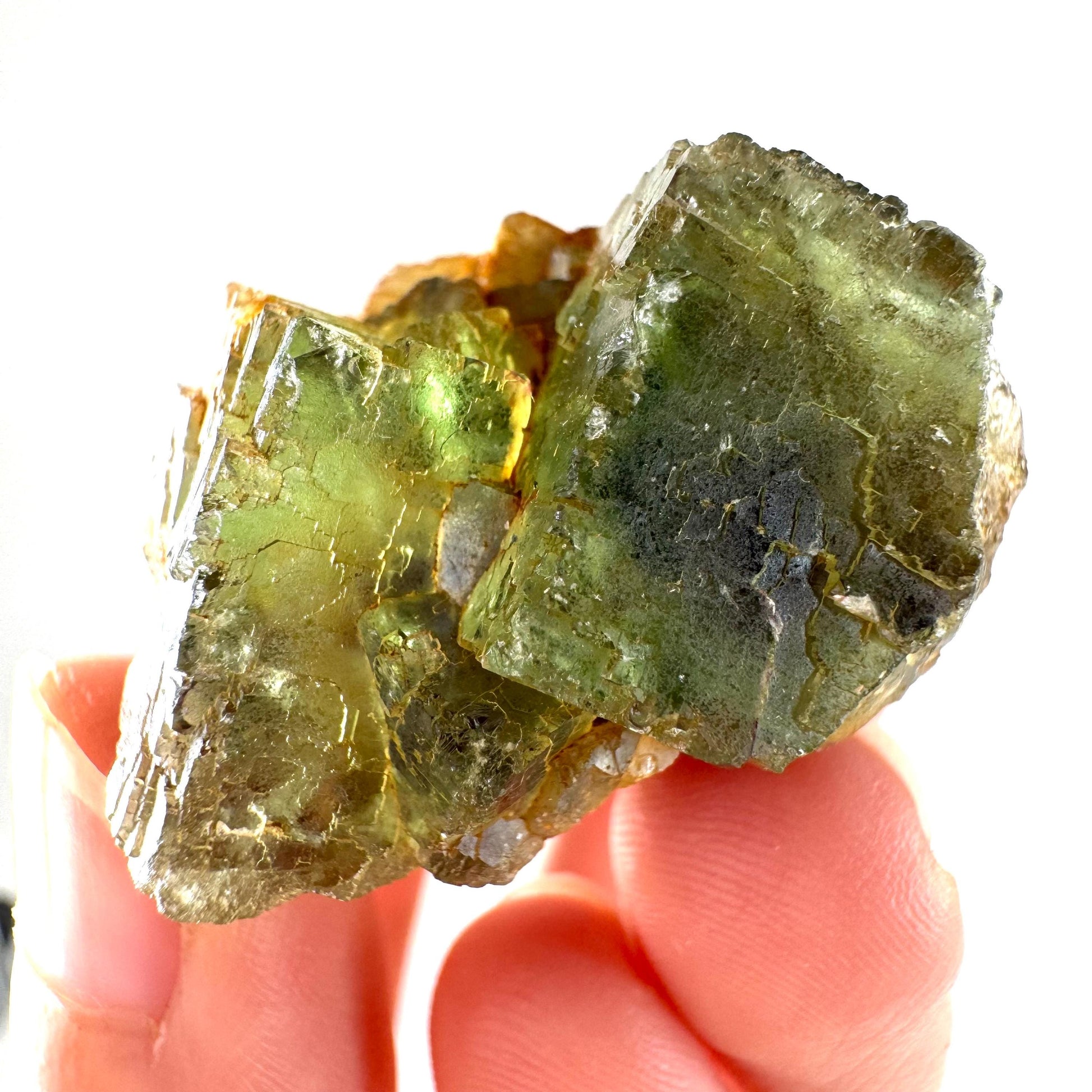 Okorusu Fluorite (Namibia) | green fluorite cluster, raw fluorite crystal, mineral specimen