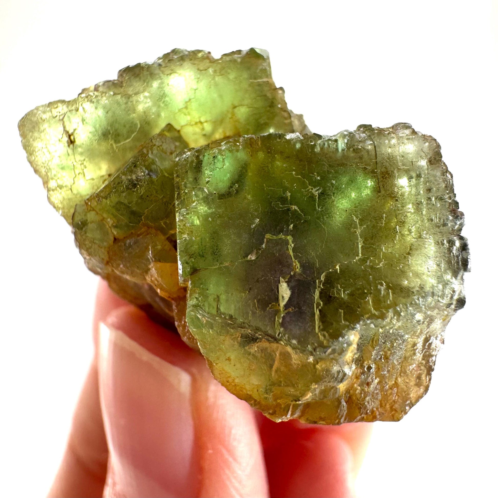 Okorusu Fluorite (Namibia) | green fluorite cluster, raw fluorite crystal, mineral specimen