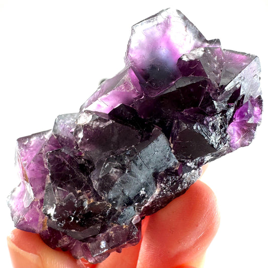 Okorusu Fluorite (Namibia) | purple fluorite cluster, raw fluorite crystal, mineral specimen