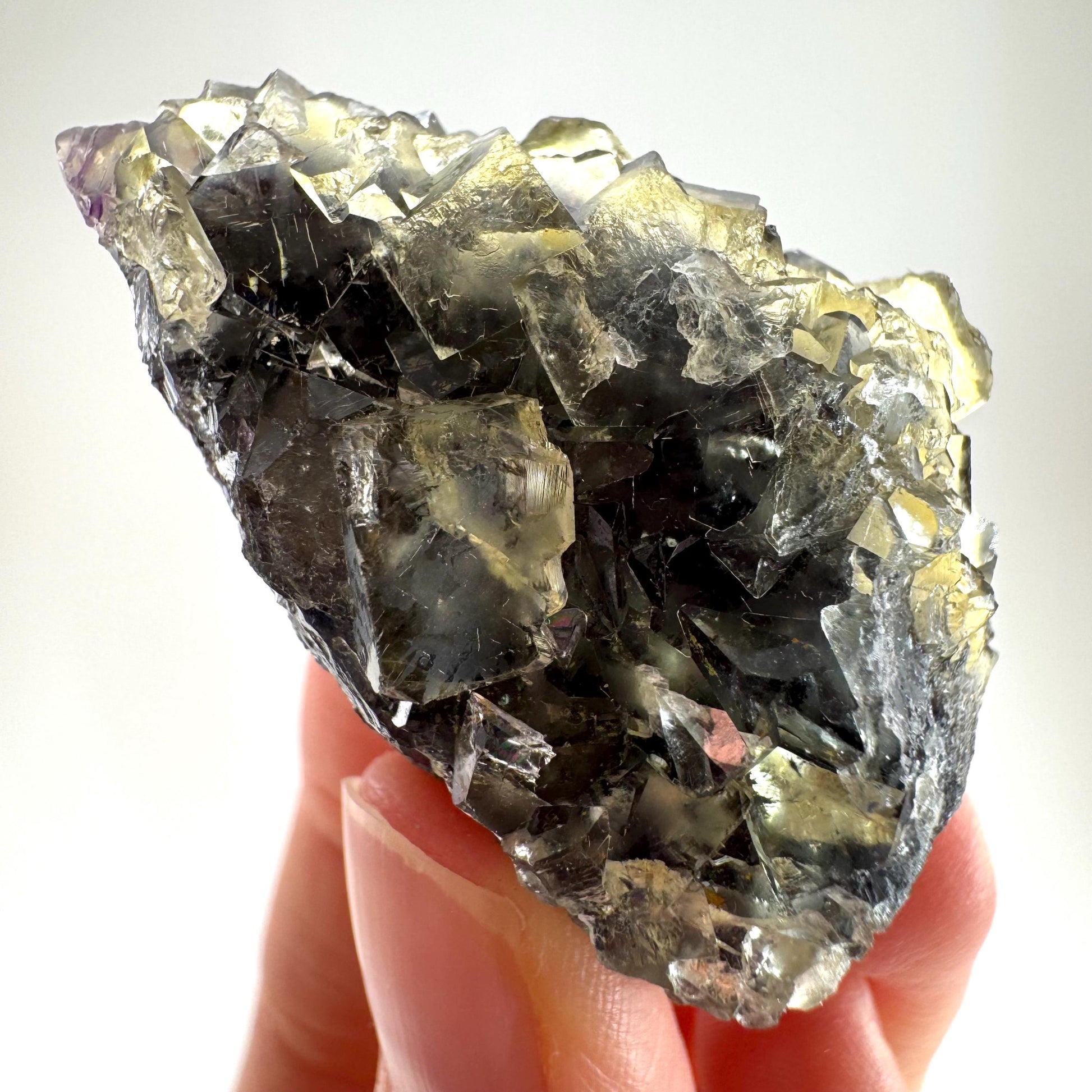 Okorusu Fluorite (Namibia) | “Honey Pocket” fluorite cluster, yellow fluorite crystal, mineral specimen