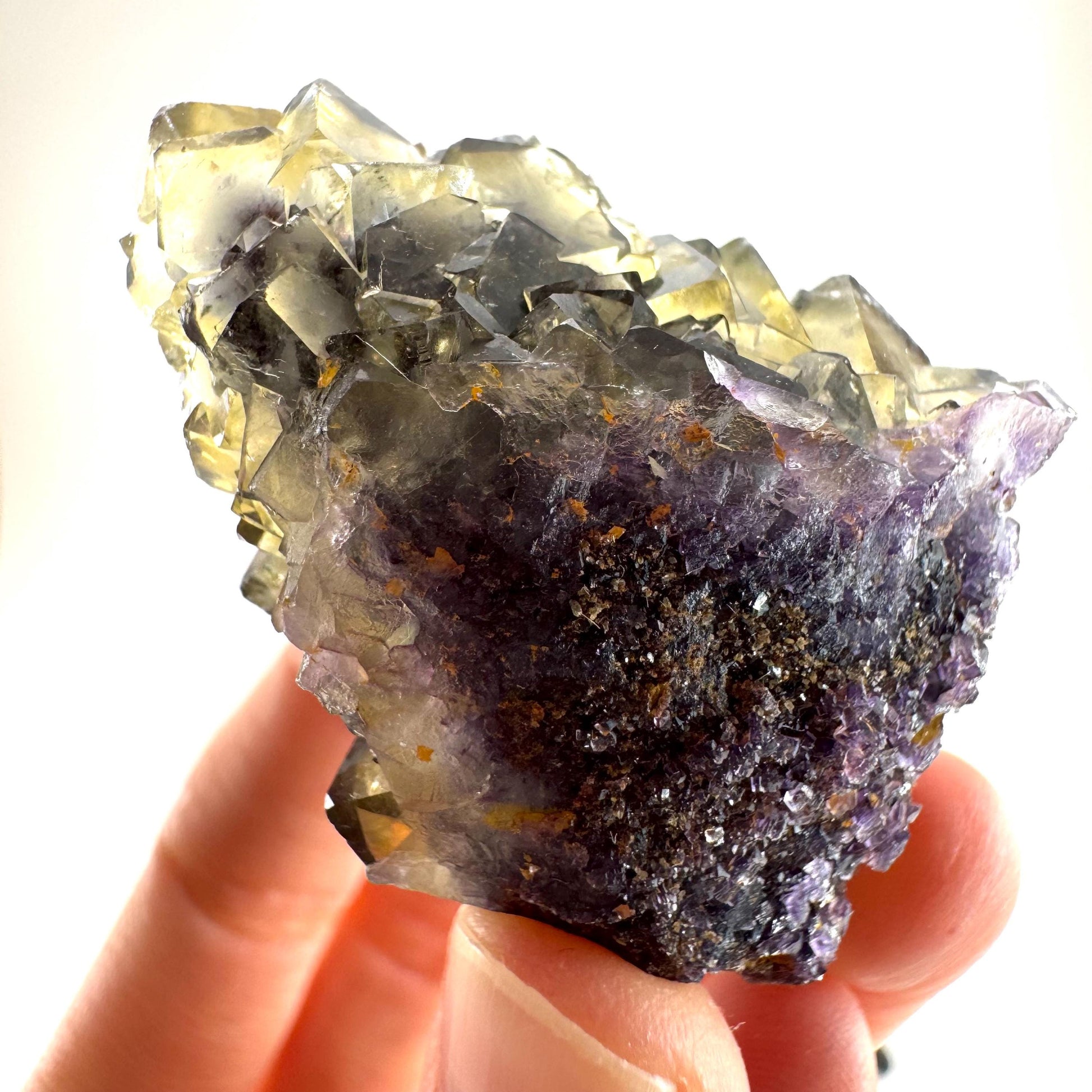 Okorusu Fluorite (Namibia) | “Honey Pocket” fluorite cluster, yellow fluorite crystal, mineral specimen