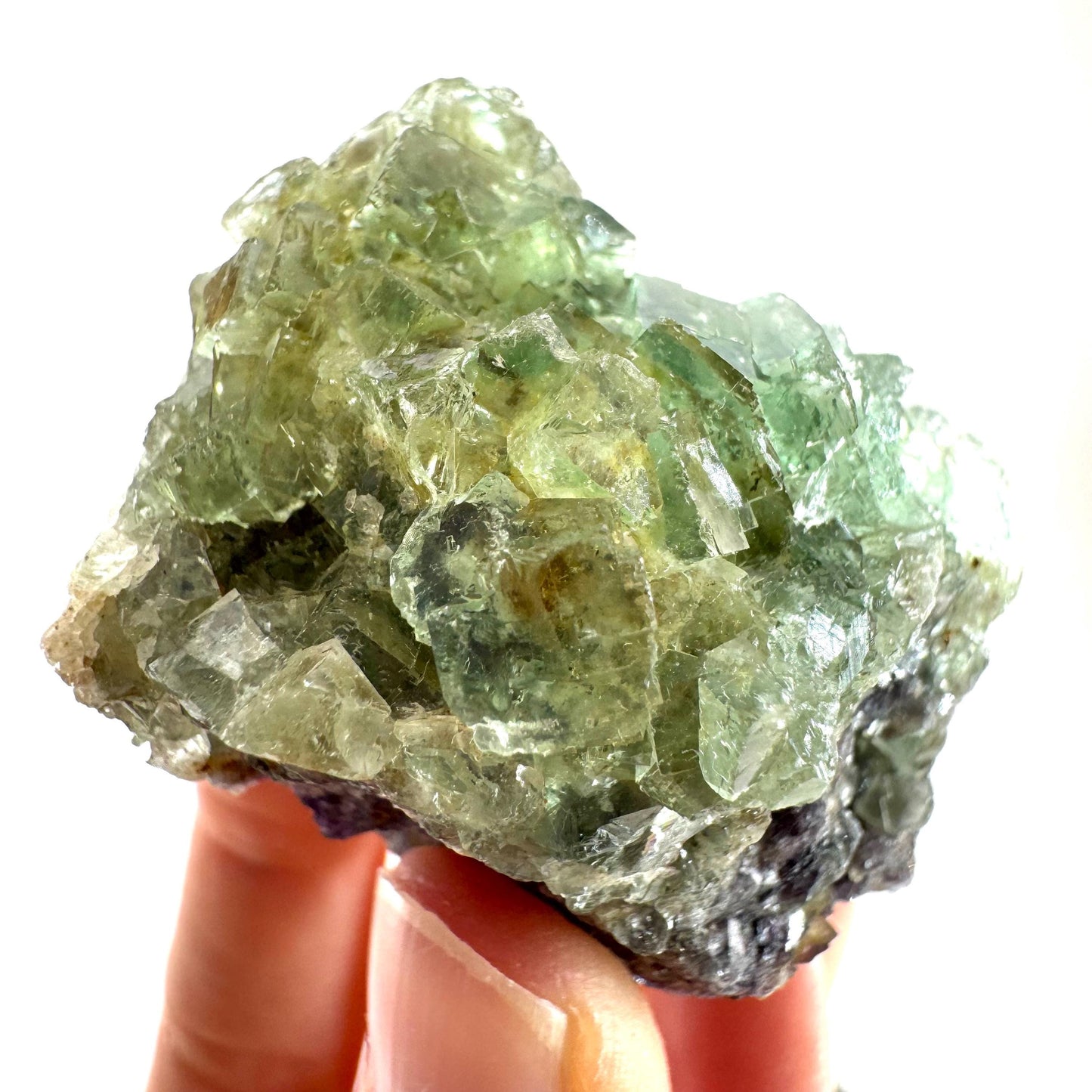 Okorusu Fluorite (Namibia) | green fluorite cluster, raw fluorite crystal, mineral specimen