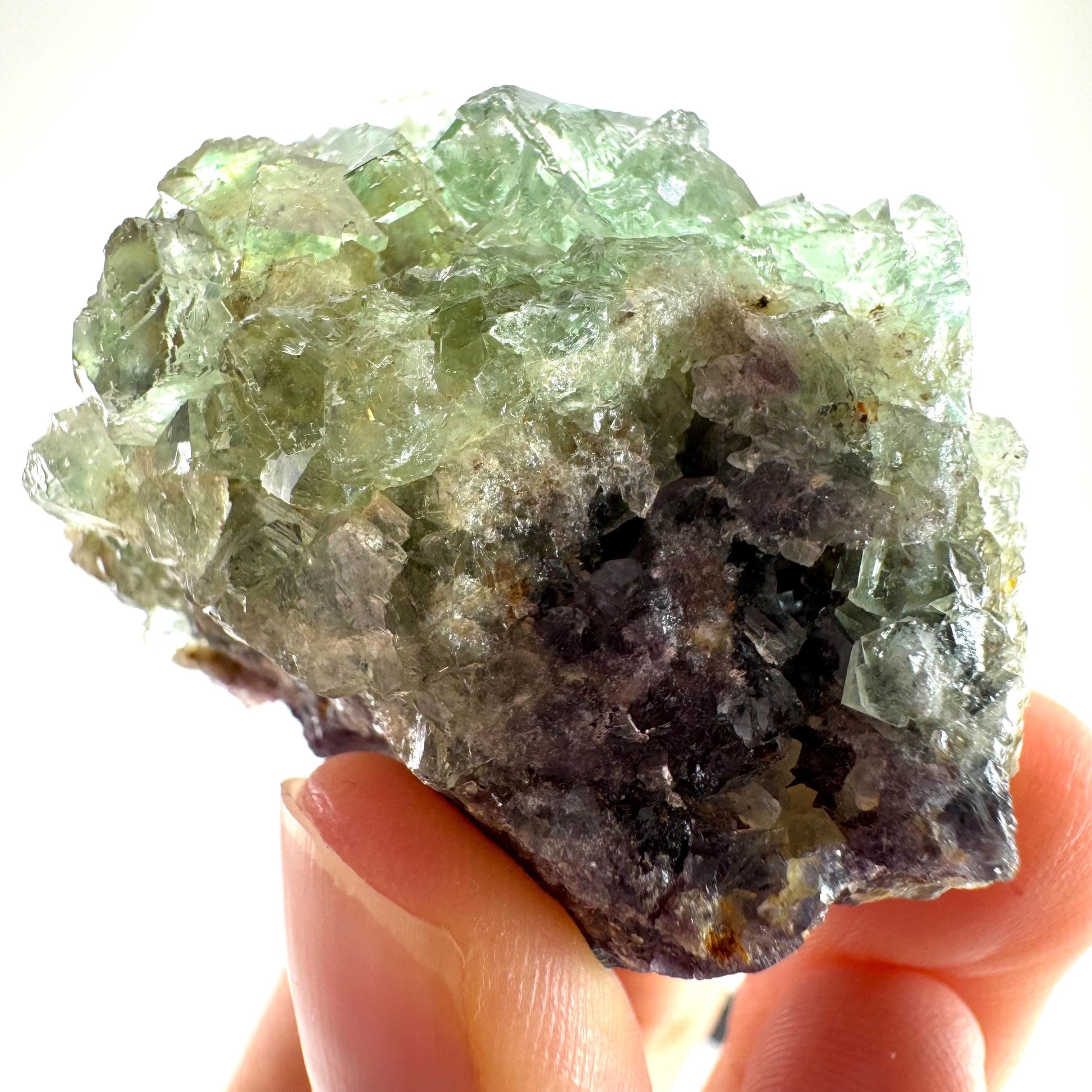 Okorusu Fluorite (Namibia) | green fluorite cluster, raw fluorite crystal, mineral specimen