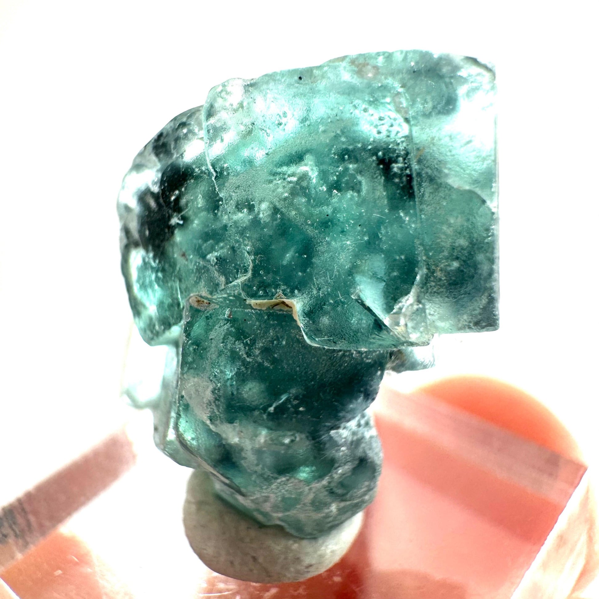 Okorusu Fluorite (Namibia) | green-blue fluorite cluster, raw fluorite crystal, mineral specimen