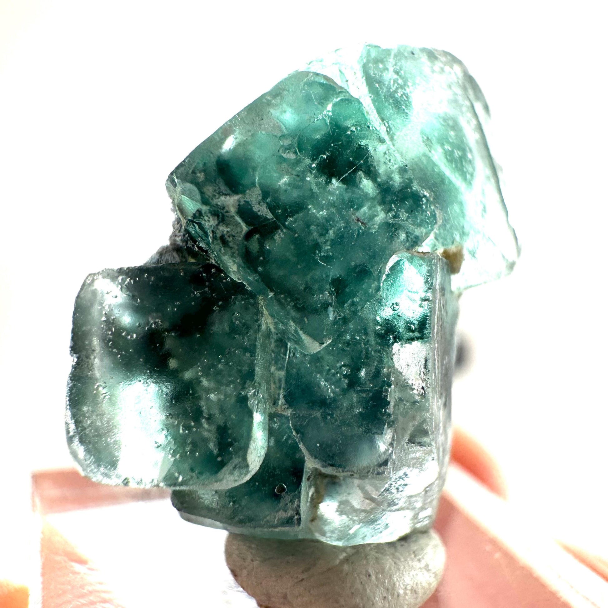 Okorusu Fluorite (Namibia) | green-blue fluorite cluster, raw fluorite crystal, mineral specimen