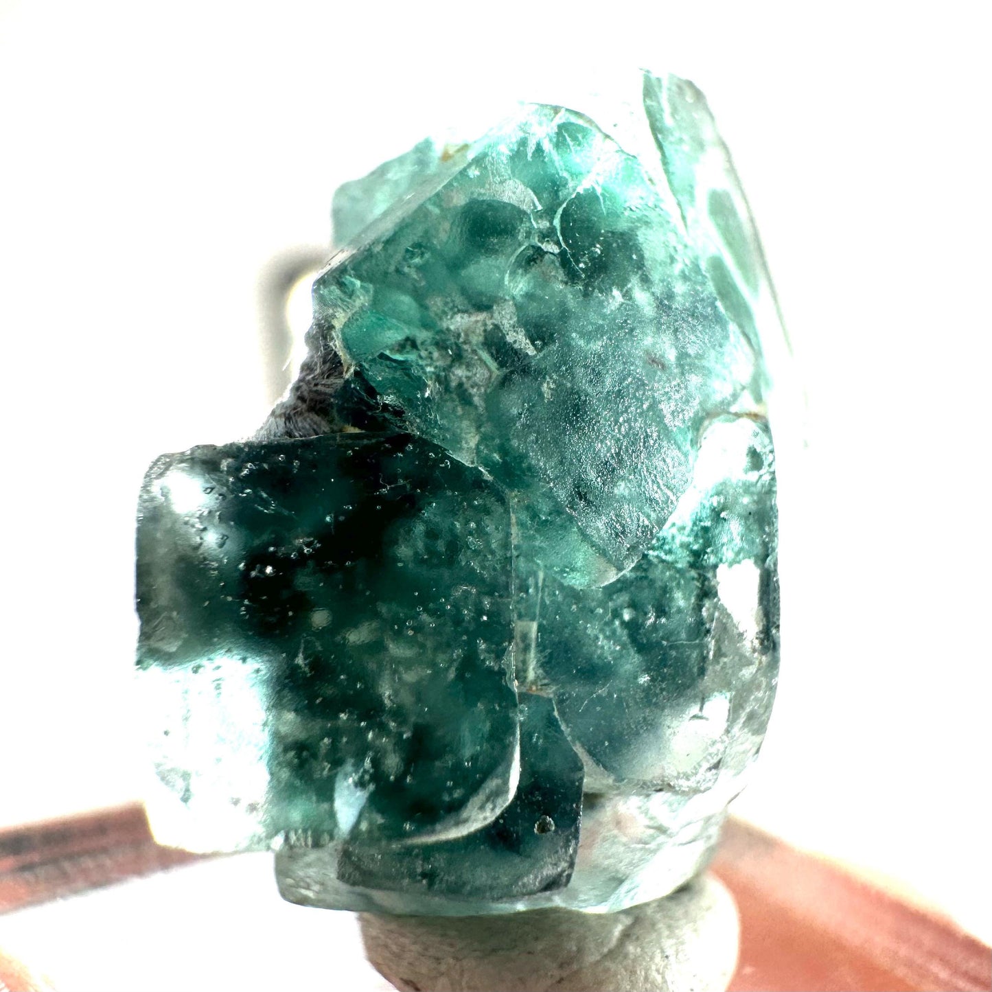 Okorusu Fluorite (Namibia) | green-blue fluorite cluster, raw fluorite crystal, mineral specimen