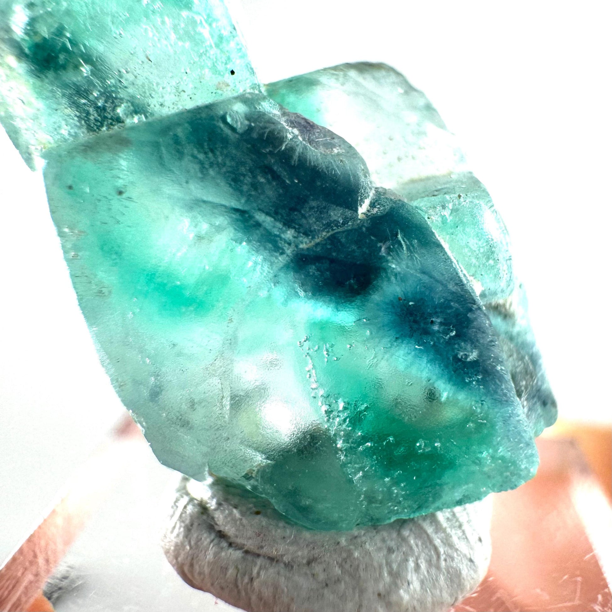 Okorusu Fluorite (Namibia) | green-blue fluorite cluster, raw fluorite crystal, mineral specimen