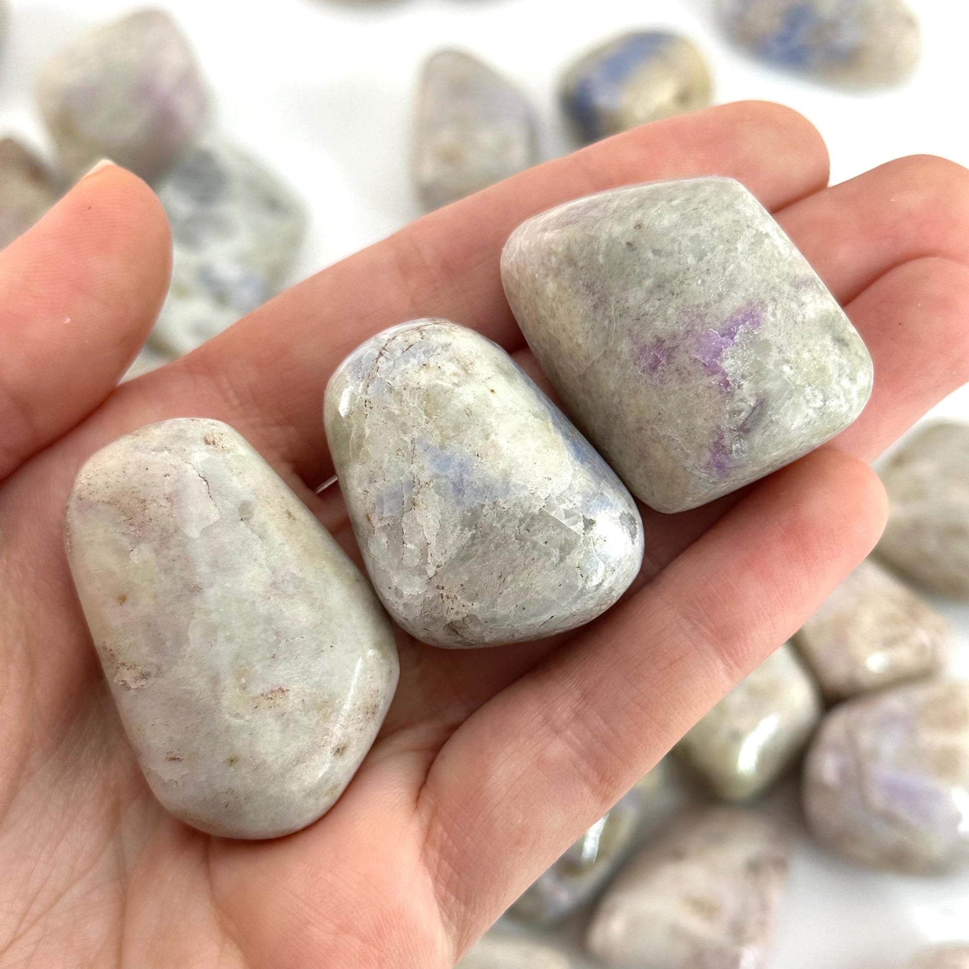 UV-reactive Hackmanite Tumbled Stone | Hackmanite, polished hackmanite, uv reactive crystal, hackmanite crystal