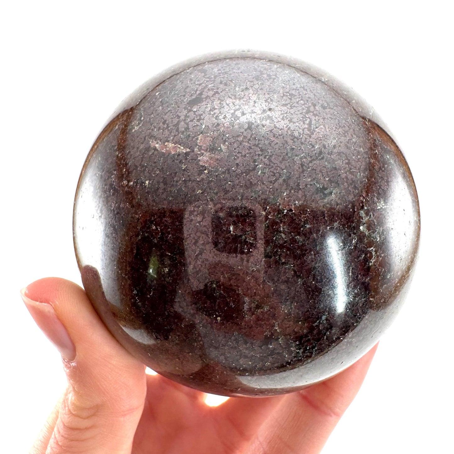XL Garnet Sphere | red garnet, crystal ball, crystal orb, root chakra, polished garnet