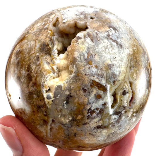 Druzy Jasper sphere | crystal ball, ocean jasper, polished druzy jasper, ocean jasper ball, polished crystal orb