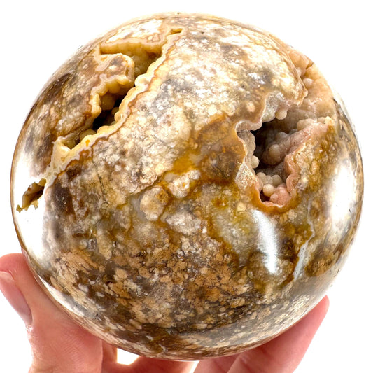 Druzy Jasper sphere | crystal ball, ocean jasper, polished druzy jasper, ocean jasper ball, polished crystal orb