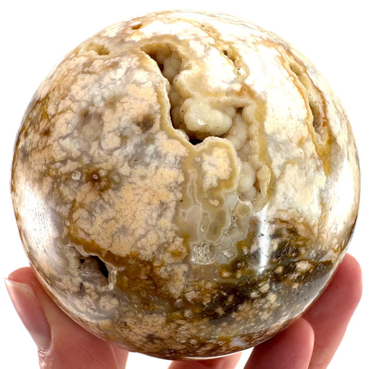 Druzy Jasper sphere | crystal ball, ocean jasper, polished druzy jasper, ocean jasper ball, polished crystal orb