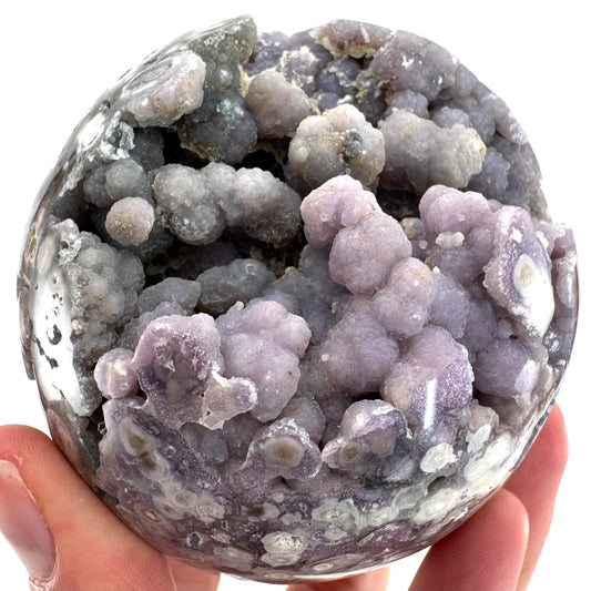 Grape Agate Sphere | purple grape agate crystal ball, grape agate cluster, crystal sphere