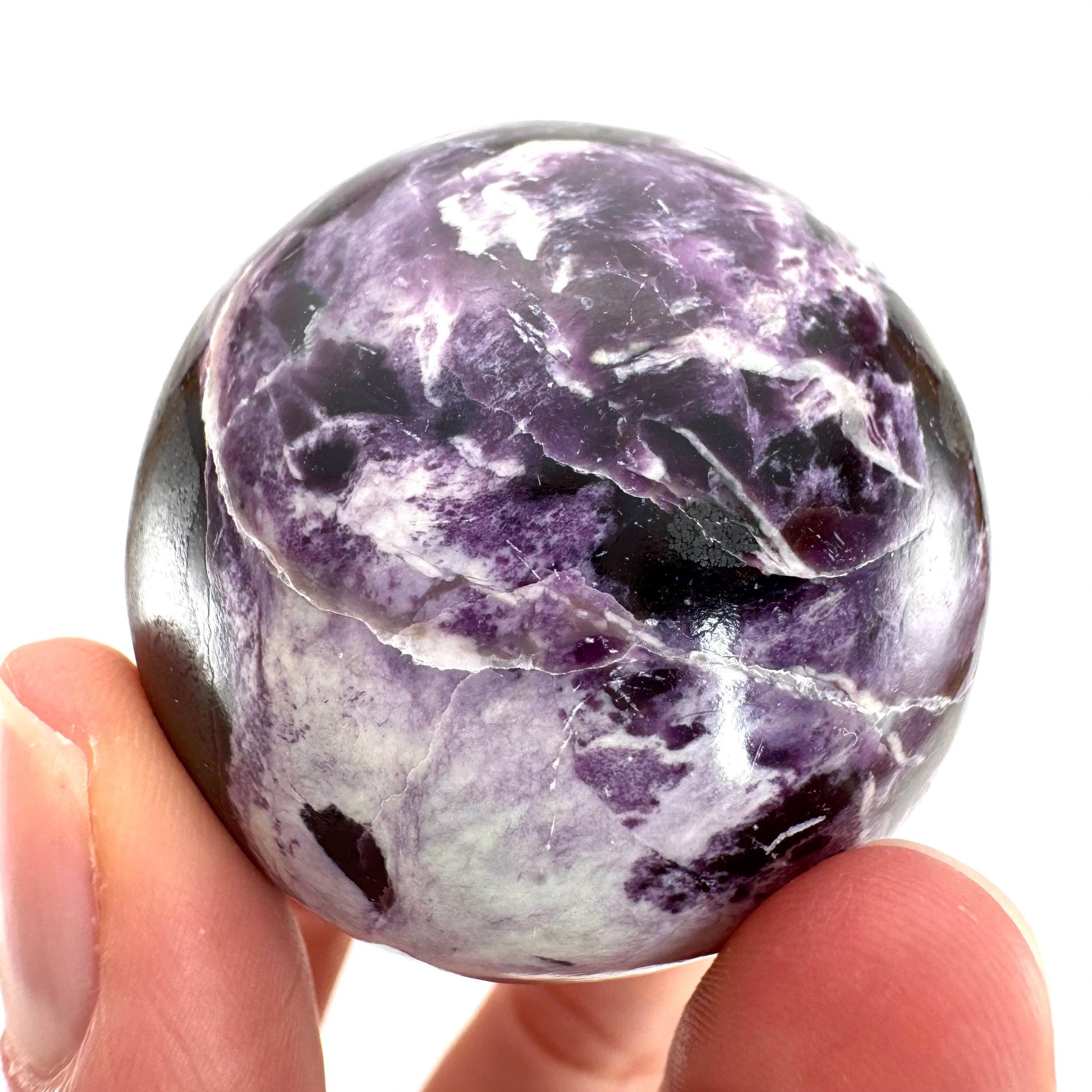 Kammererite Sphere | polished kammererite crystal ball, crystal sphere, natural kammererite